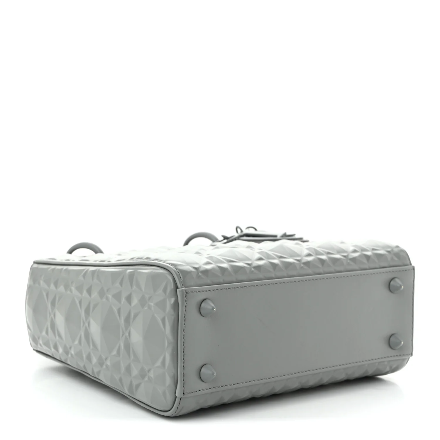 Calfskin Cannage Diamond Small My ABCDior Lady Dior  Gray - Top Club