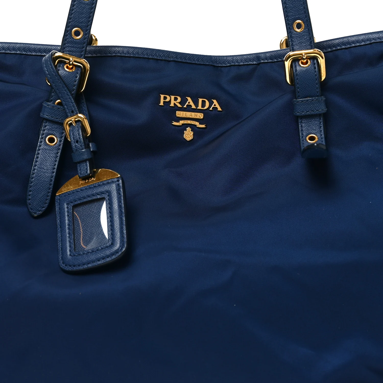Tessuto Nylon Saffiano Tote Baltico - Top Club