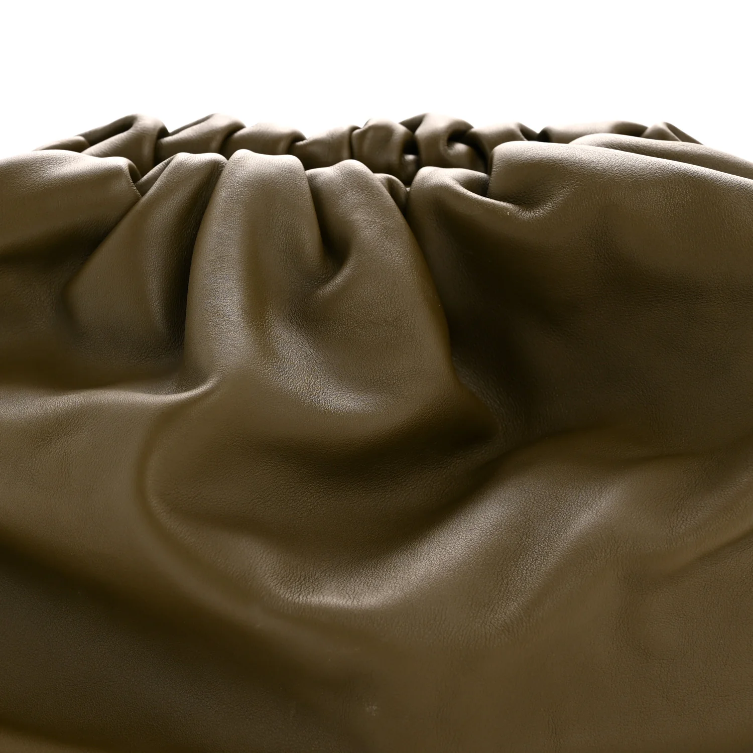 Smooth Butter Calf The Pouch Oversized Clutch Kaki Fondent - Top Club