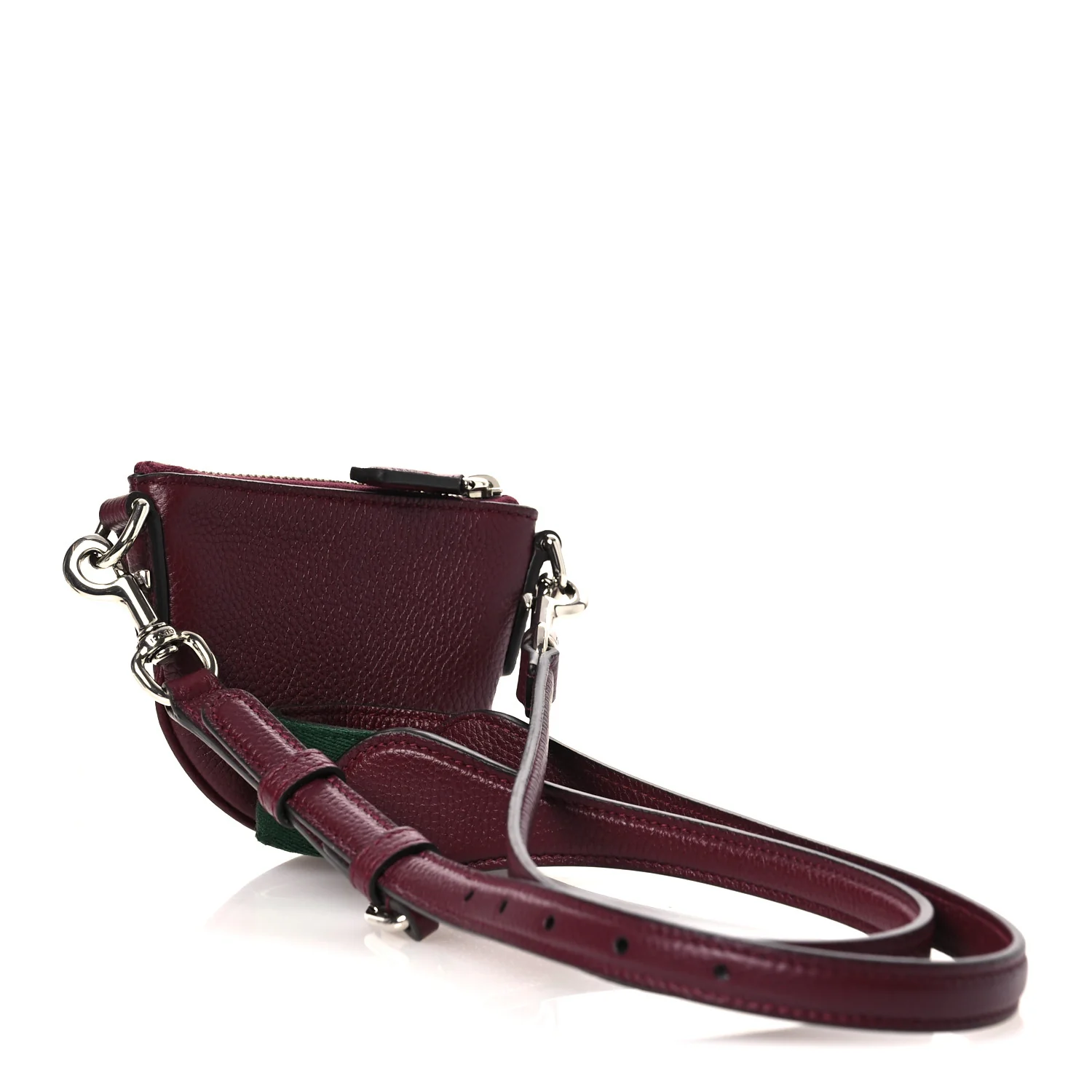 Pebbled Calfskin Mini B Shoulder Bag Red - Top Club
