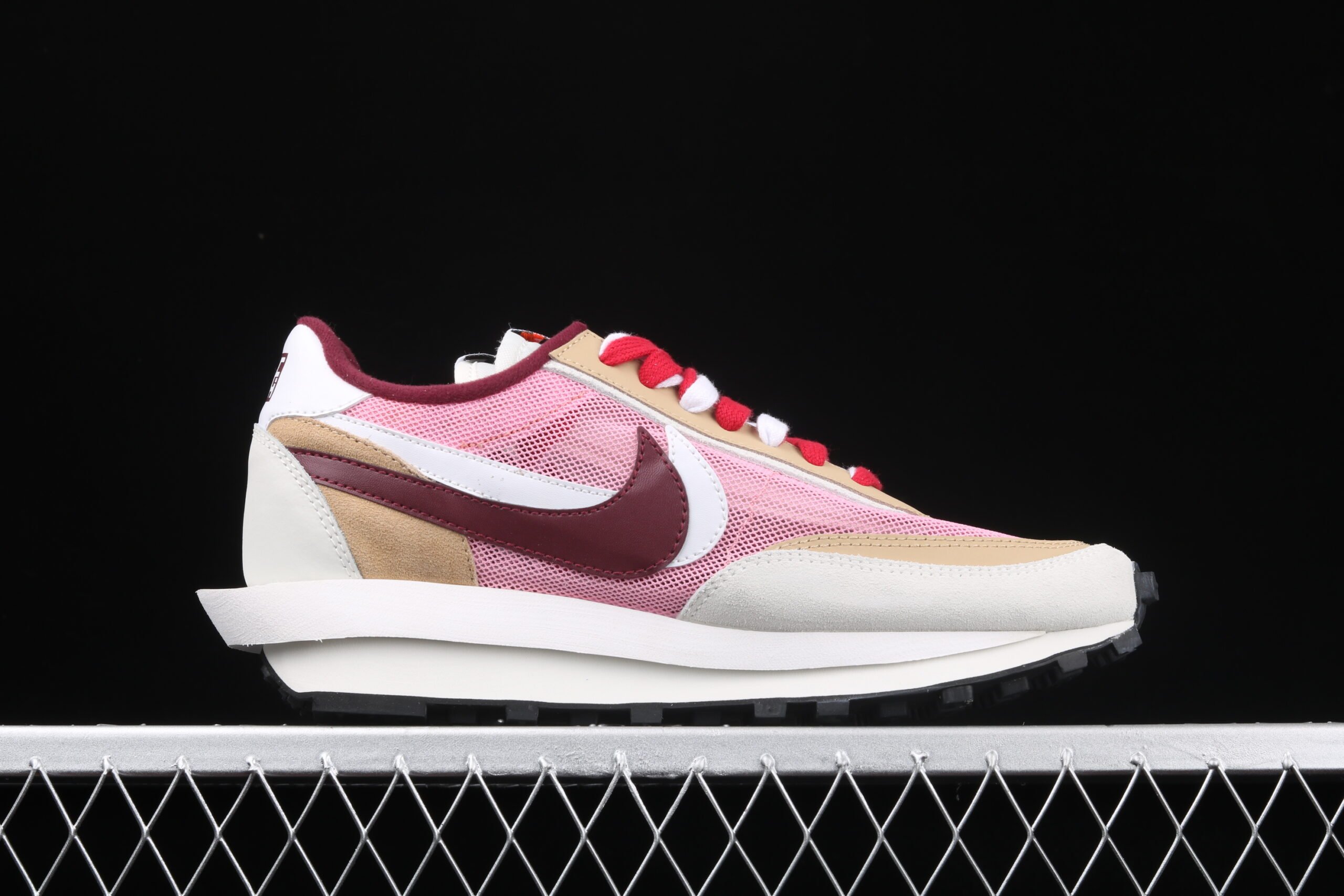 Sacai x Nk LVD Waffle Daybreak, Swoosh Pink Grey White - Sneaker Replica Workshop