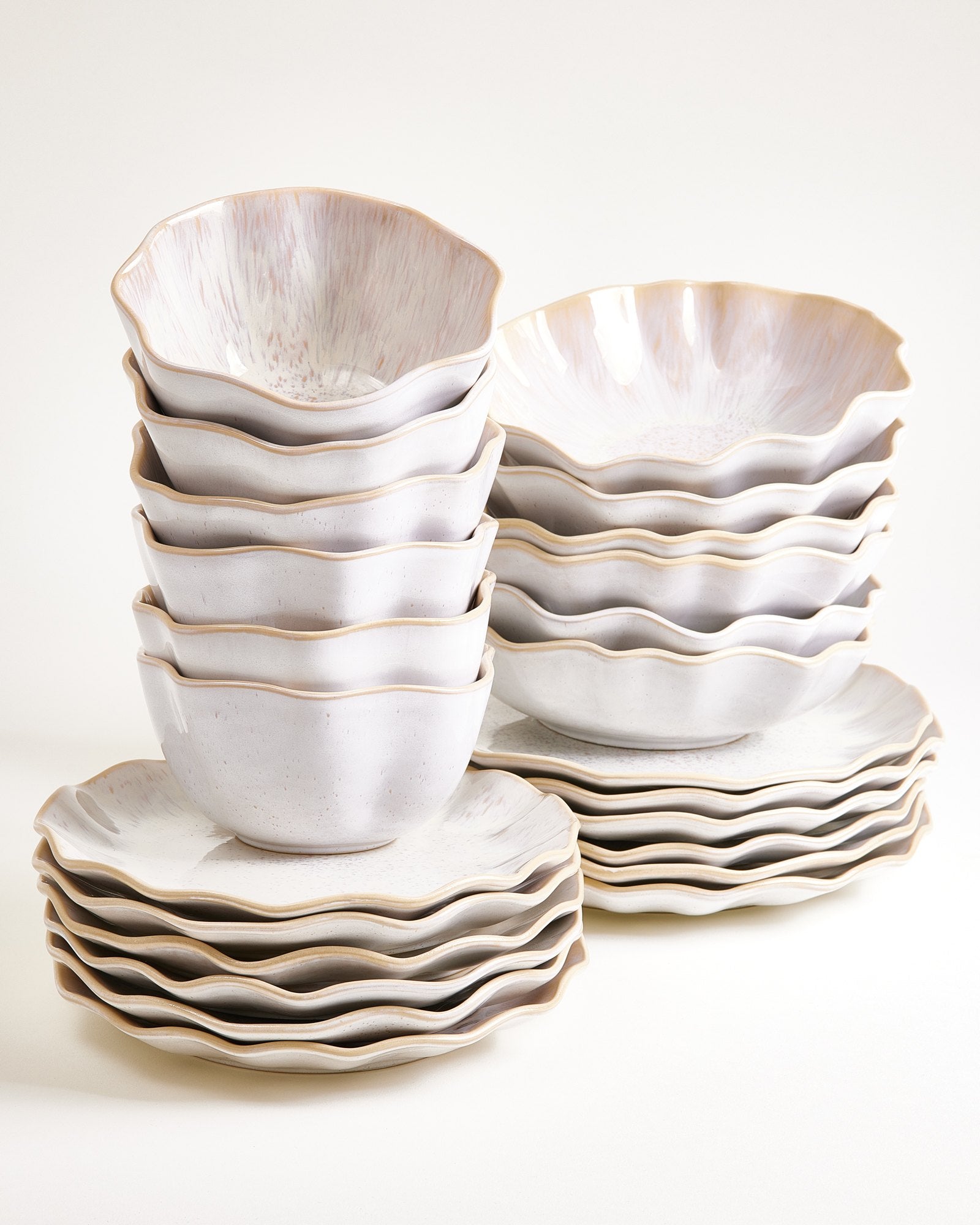 Areia Geschirr-Set shell sand 24-teilig