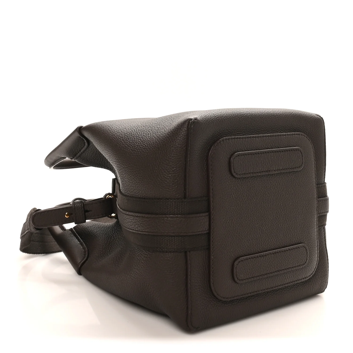 Grained Calfskin Micro Bale Bag Dark Chocolate Licorice - Top Club
