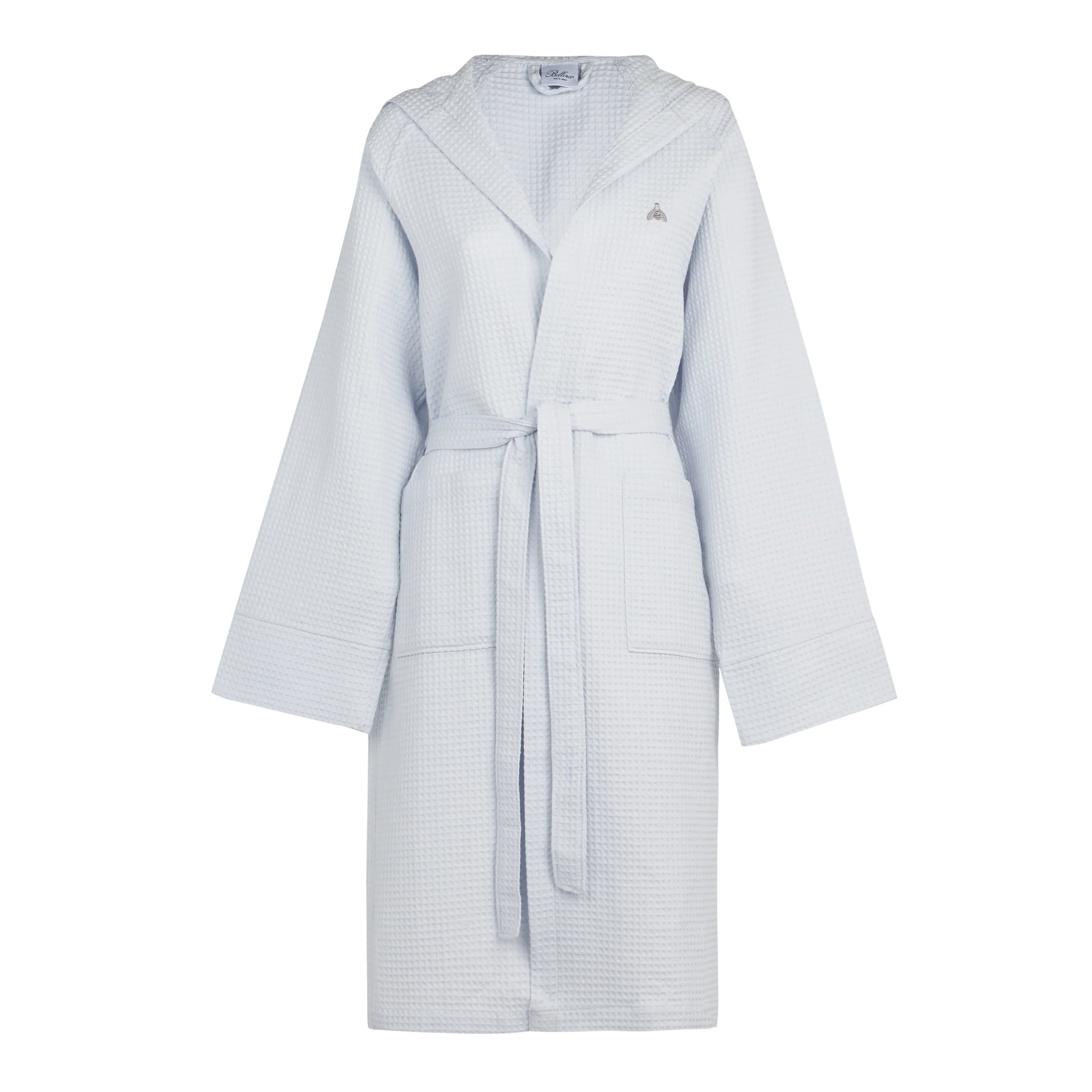 Accappatoio Con Cappuccio In Nido D'Ape Ape Xs-S Azzurro Bellora