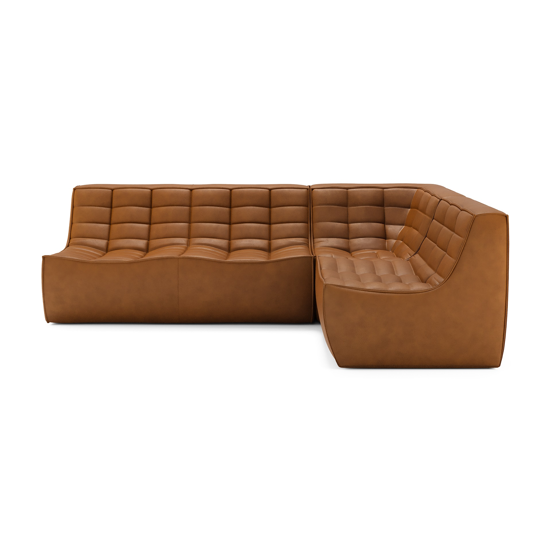 Modulaire bank N701 old saddle set 1+2 seat  90° recht hoek