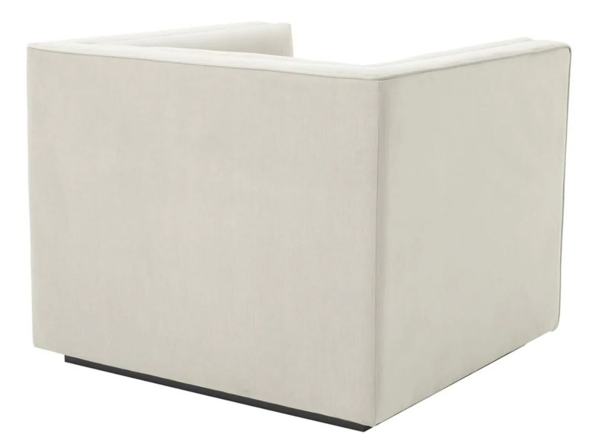 Luxury armchair light gray 92 x 86 x H. 73.5 cm - Luxury living room armchair