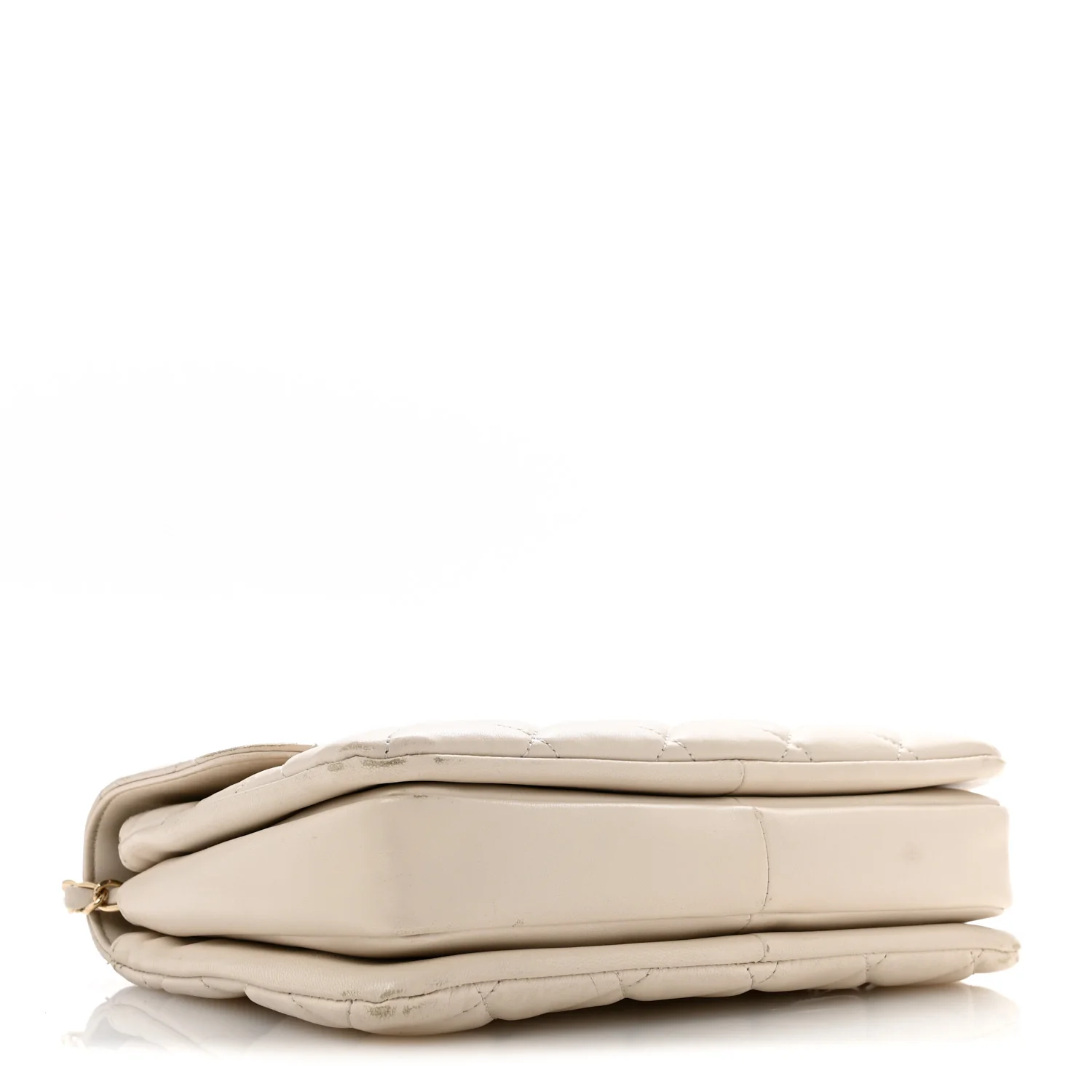 Lambskin Quilted Small Trendy CC Dual Handle Flap Bag White - Top Club