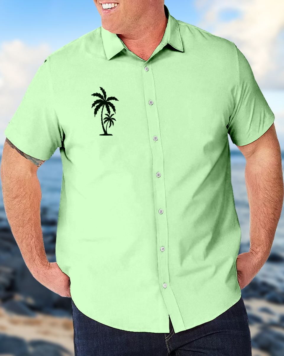 Men's Big Size Vacation Casual Hawaiian Short Sleeve Shirt 008