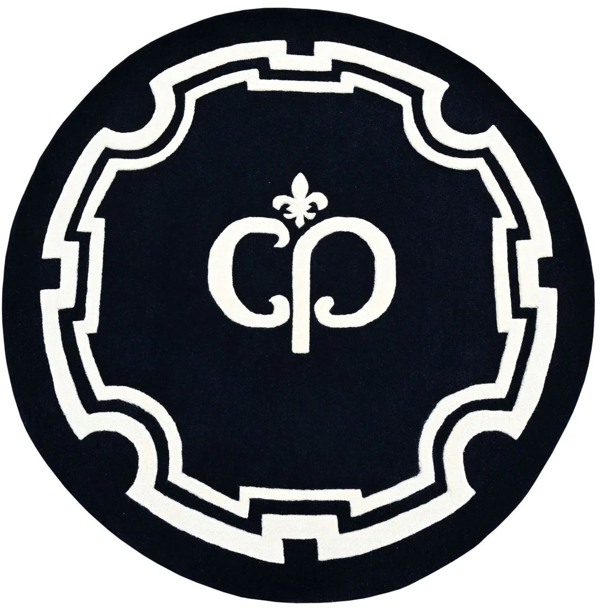 Luxury Baroque Carpet Black / White - Various Sizes