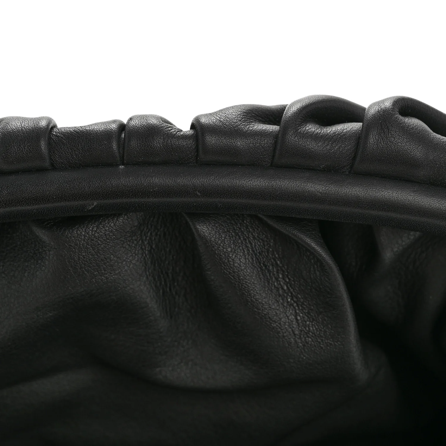 Smooth Butter Calf The Pouch Oversized Clutch Black - Top Club