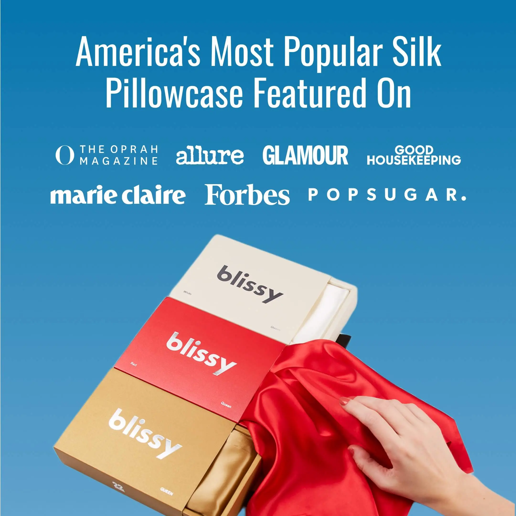 Blissy Silk Pillowcase - 100% Pure Mulberry Silk - Improve Your Hair, Skin and Health While You Sleep!The Only Award Winning & Dermatologist Approved Silk Pillowcase