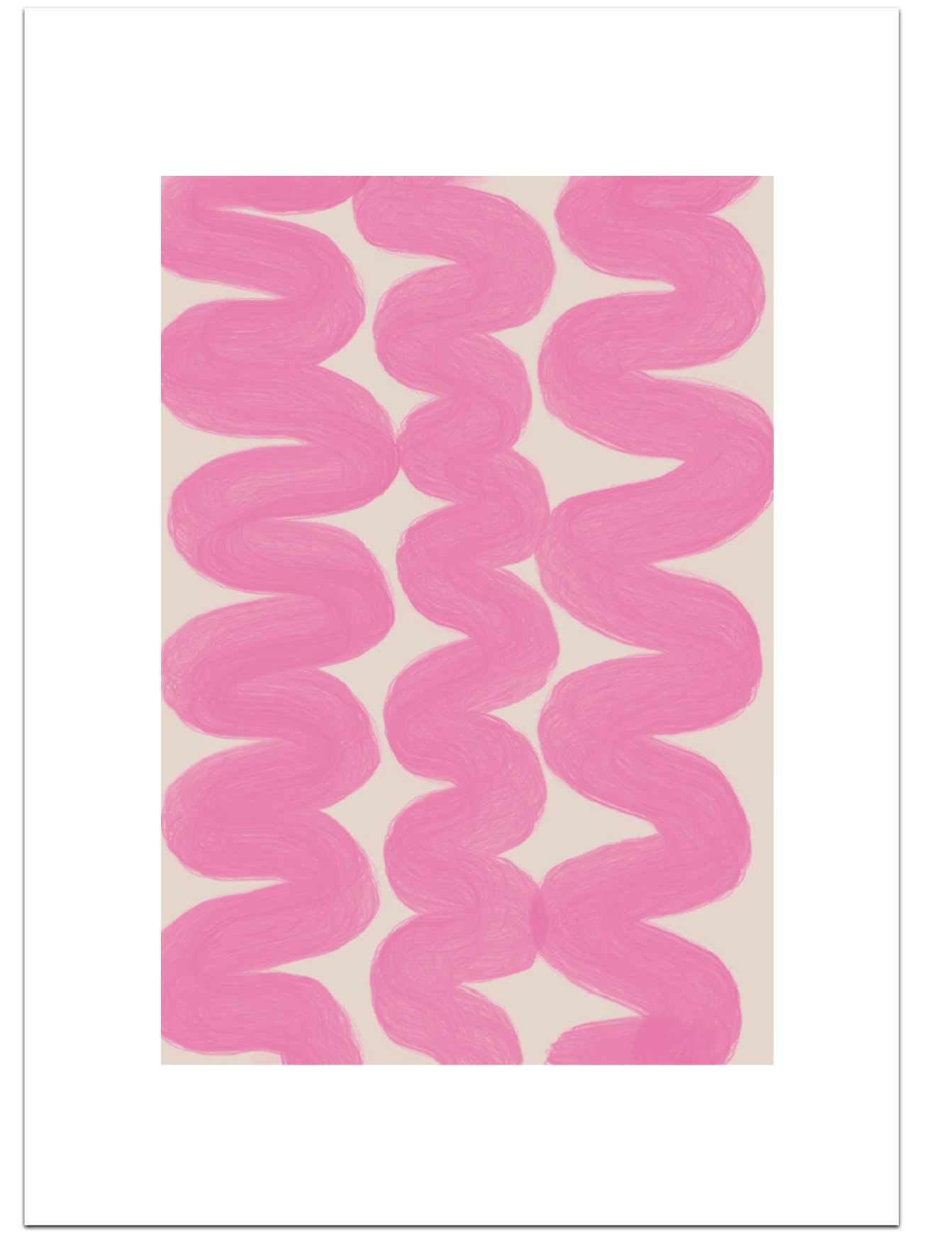 Poster Pink Brush 30 x 40 cm