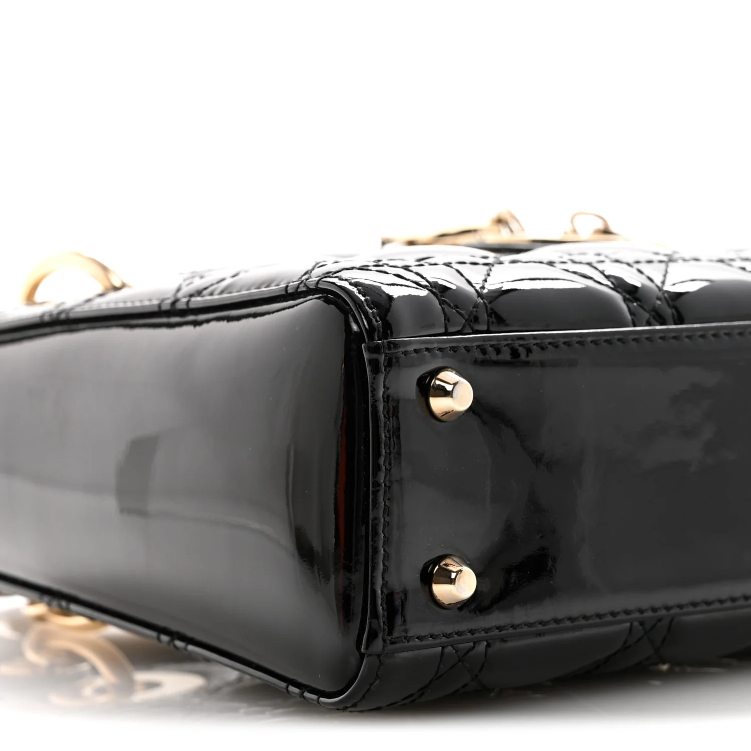 Patent Cannage Mini Lady Dior Black - Top Club