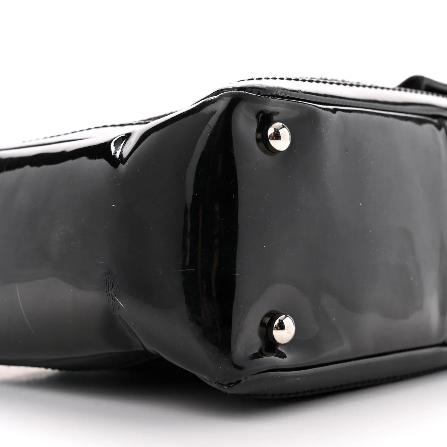 Patent Pony Hair Small Pocket Tote Black - Top Club