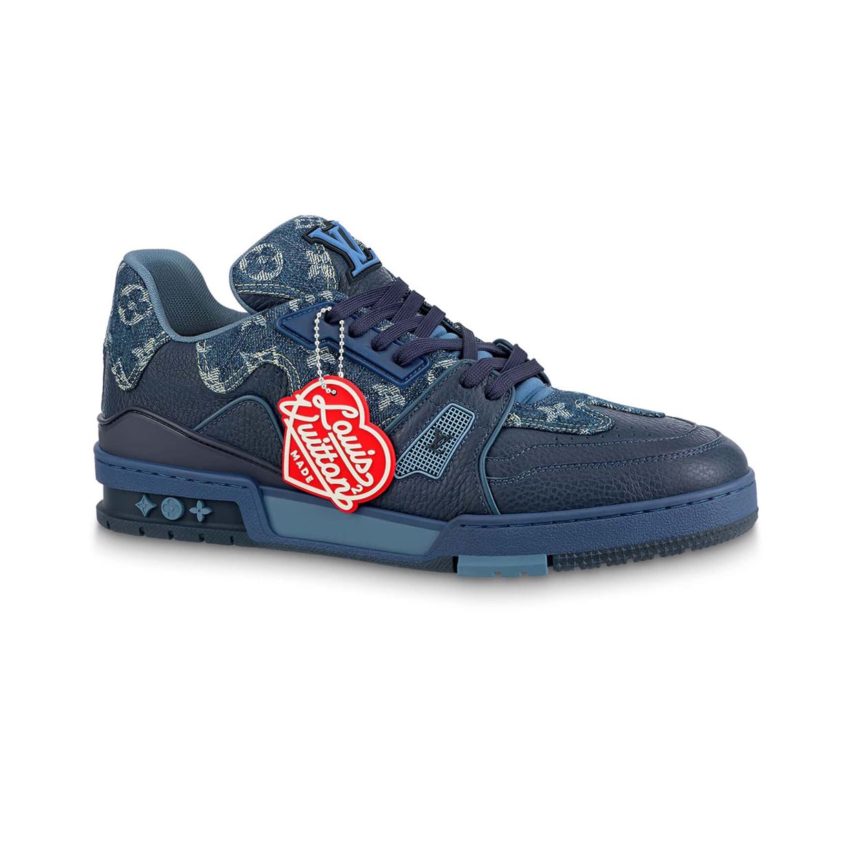 LOUIS VUITTON X NIGO TRAINER SNEAKERS IN BLUE   LVS005 - Sneaker Replica Workshop