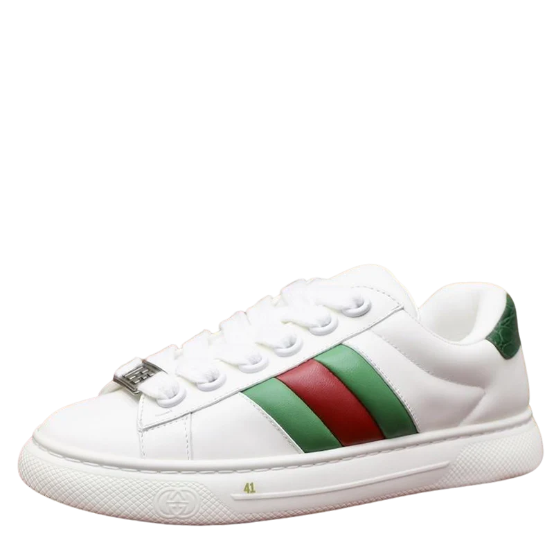 Gucci Unisex Sneakers With Iconic Green And Red Web Stripes - Sneaker Replica Workshop