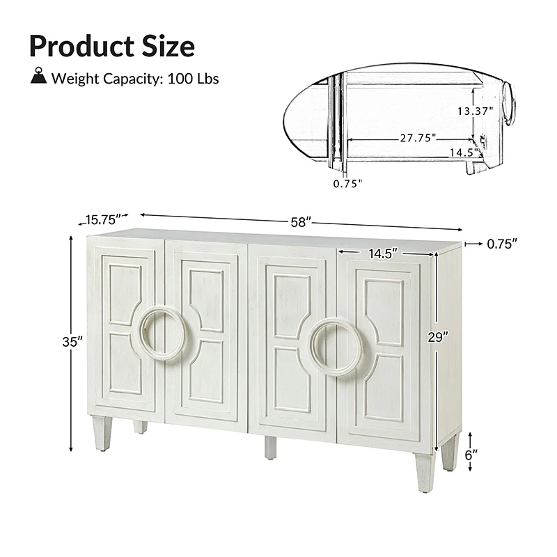 Alex 58" Wide Sideboard