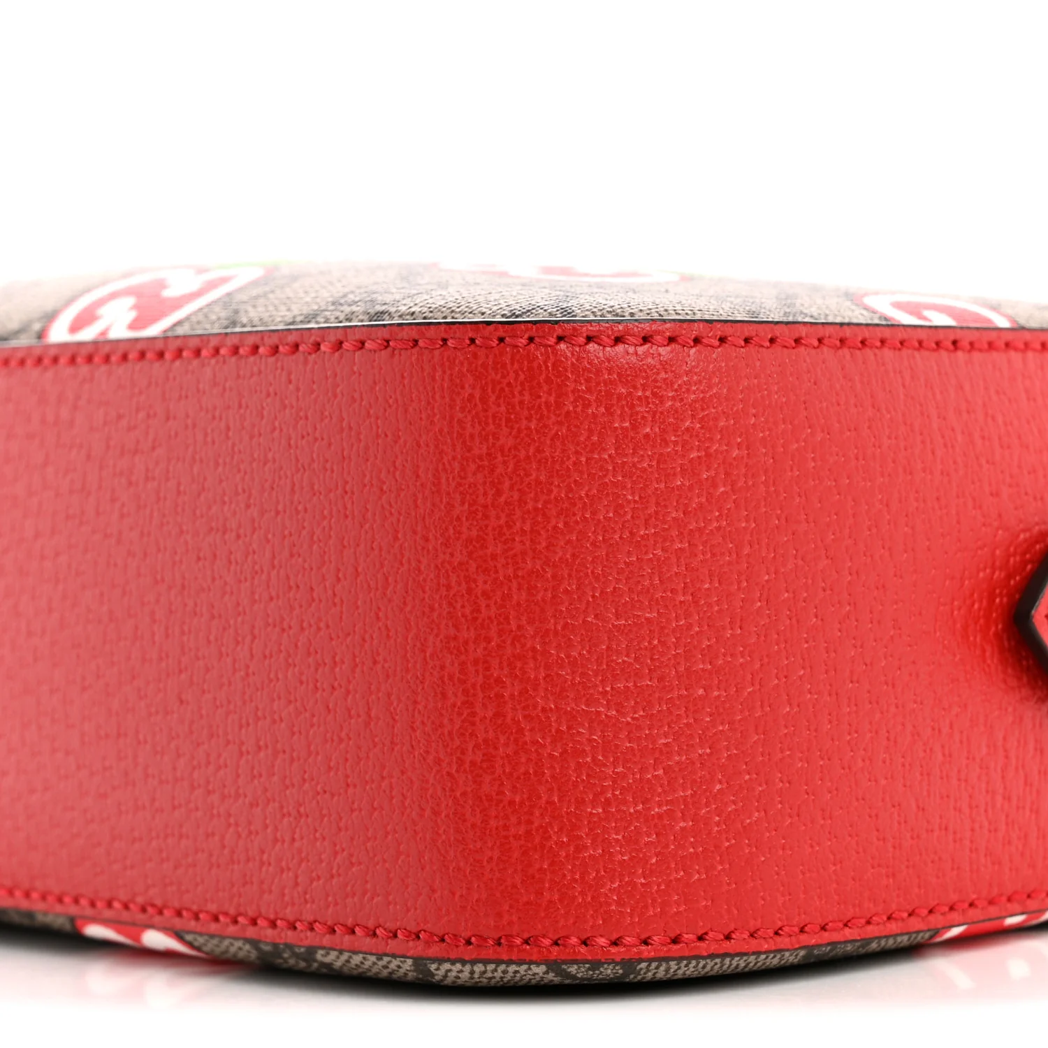 GG Supreme Monogram Apple Small Retro Interlocking G Shoulder Bag Beige Multicolor Lobster Red - Top Club
