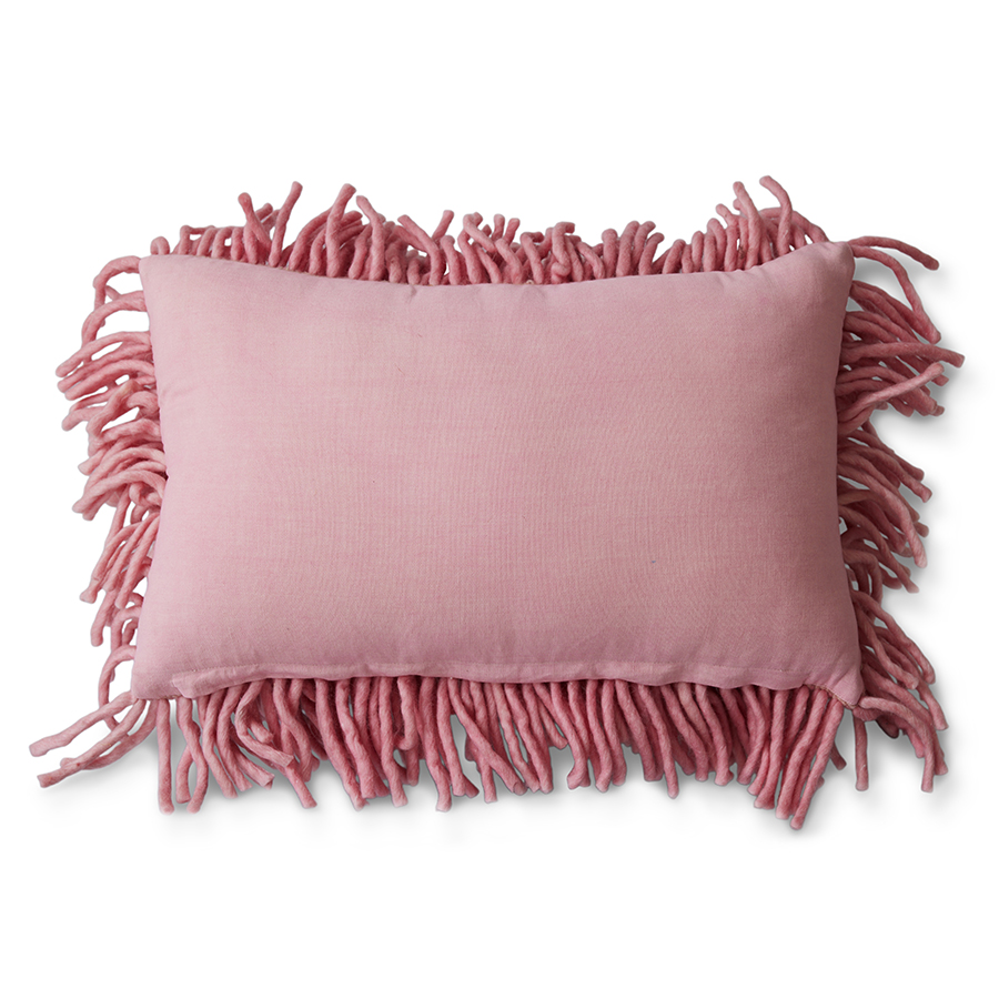 Sierkussen Rugged 70x45 cm pink