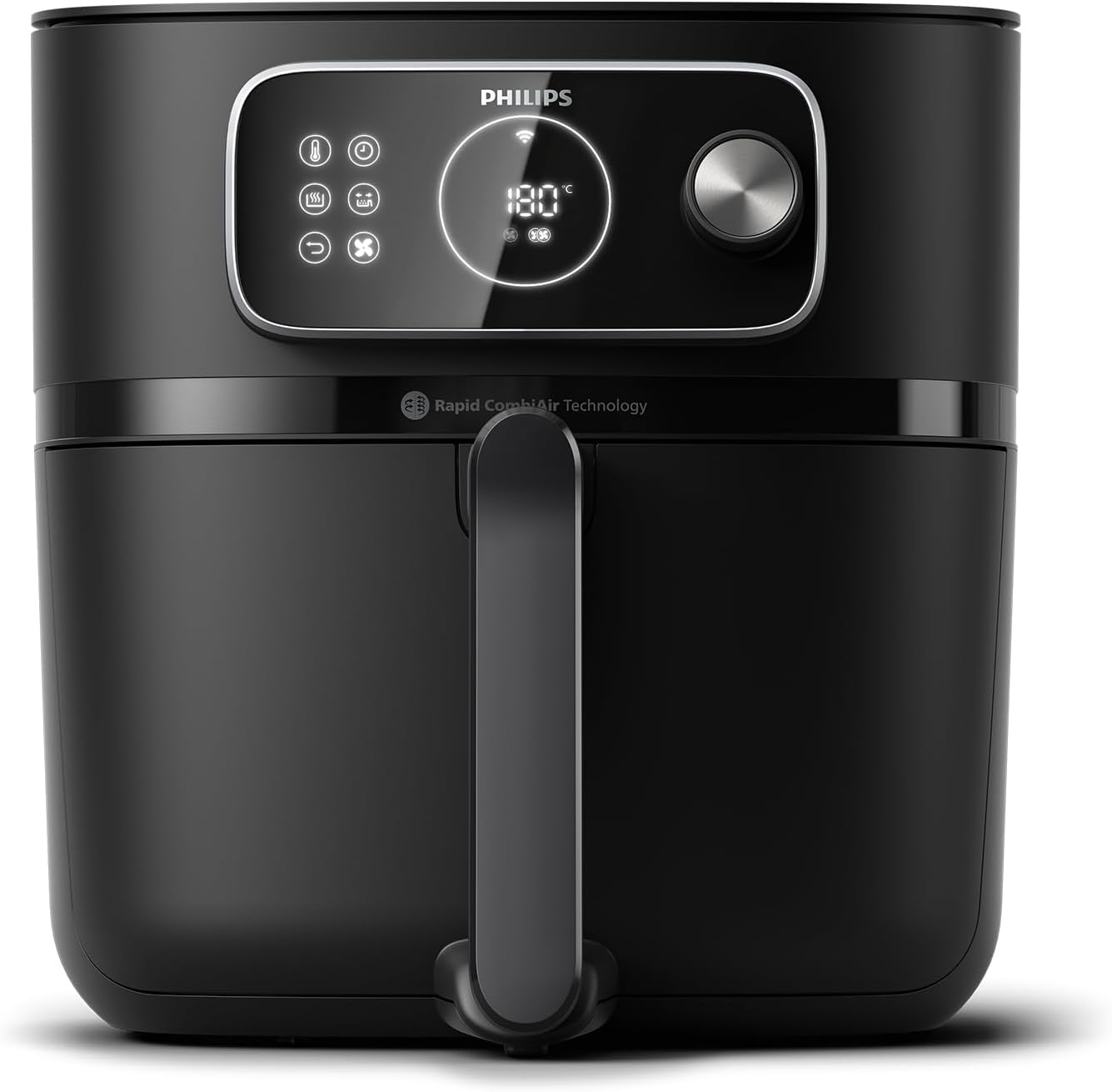 Airfryer Combi 7000 Series XXL - 8,3L (2kg), Airfryer 22-in-1, connessa al WiFi, con il 99% di grassi in meno** e Rapid CombiAir, App HomeID, Nero (HD9876/90)