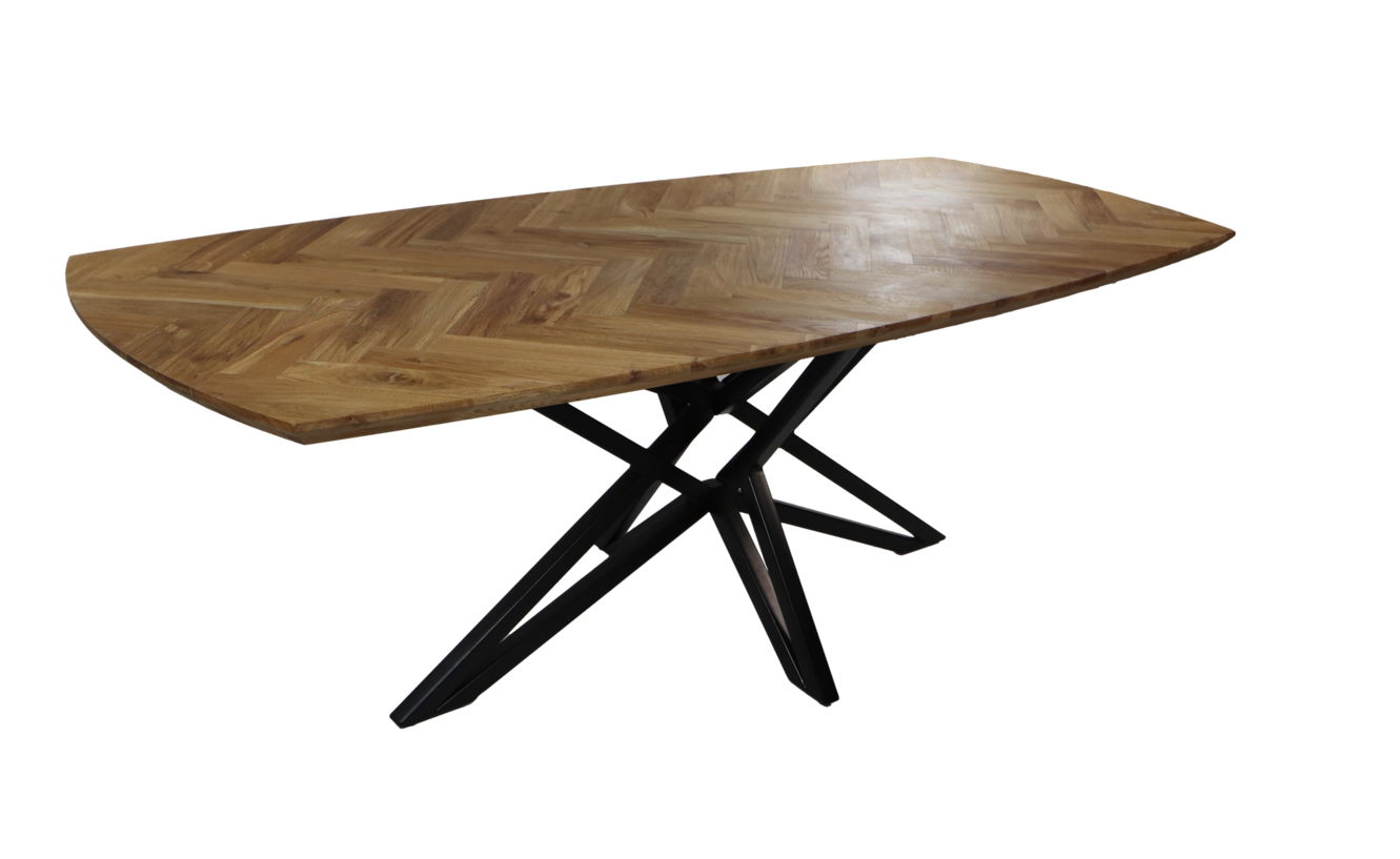 Eettafel Justin Massief Eiken Eettafel Justin 180