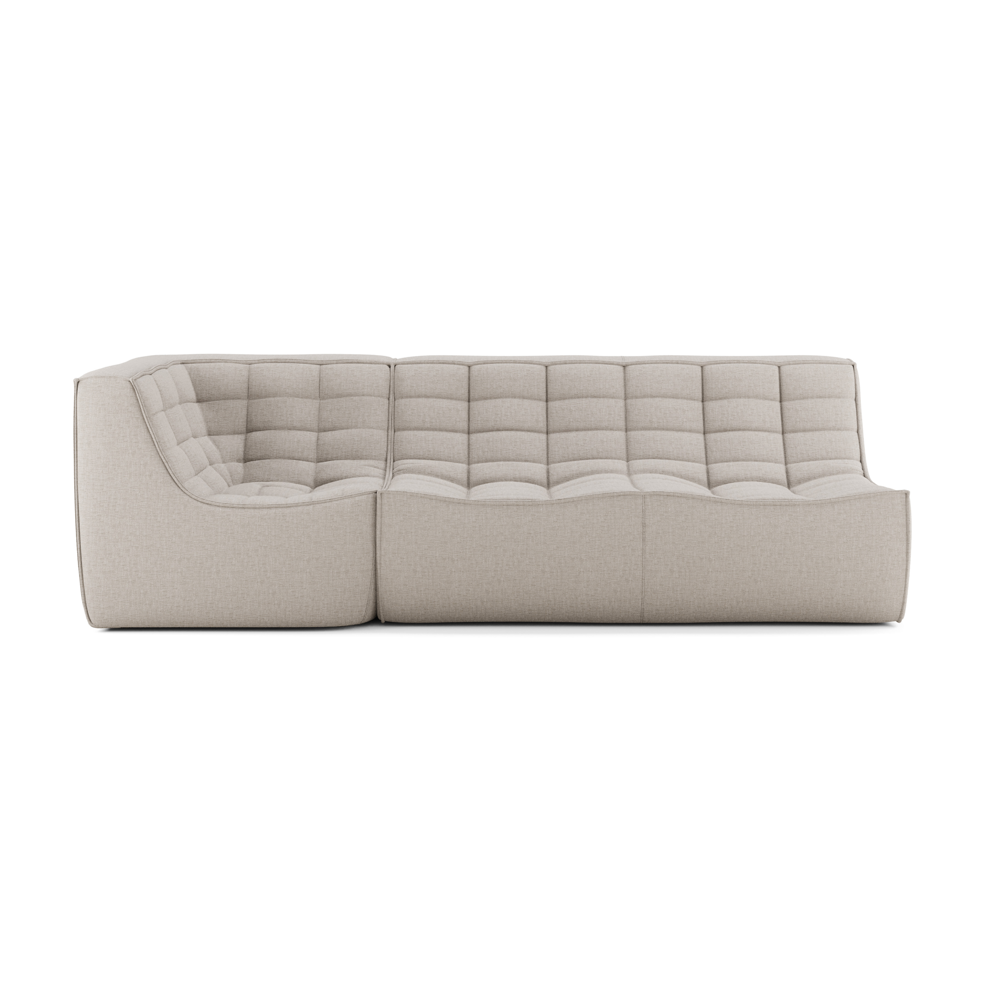 Modulaire bank N701 beige set 2 seat 90° rechte hoek
