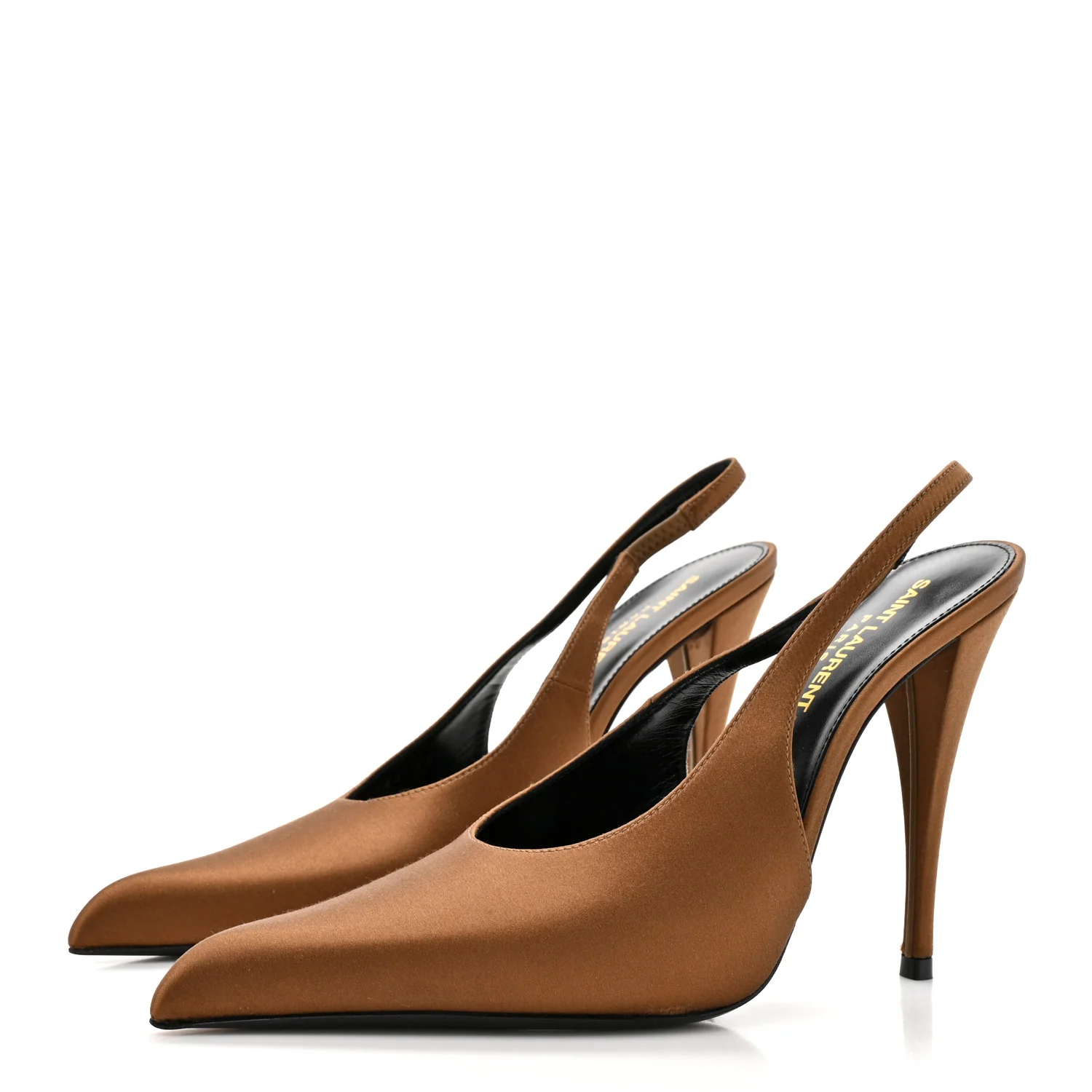 Silk Satin Faye 110 Pumps 38 Deep Cognac - Top Club