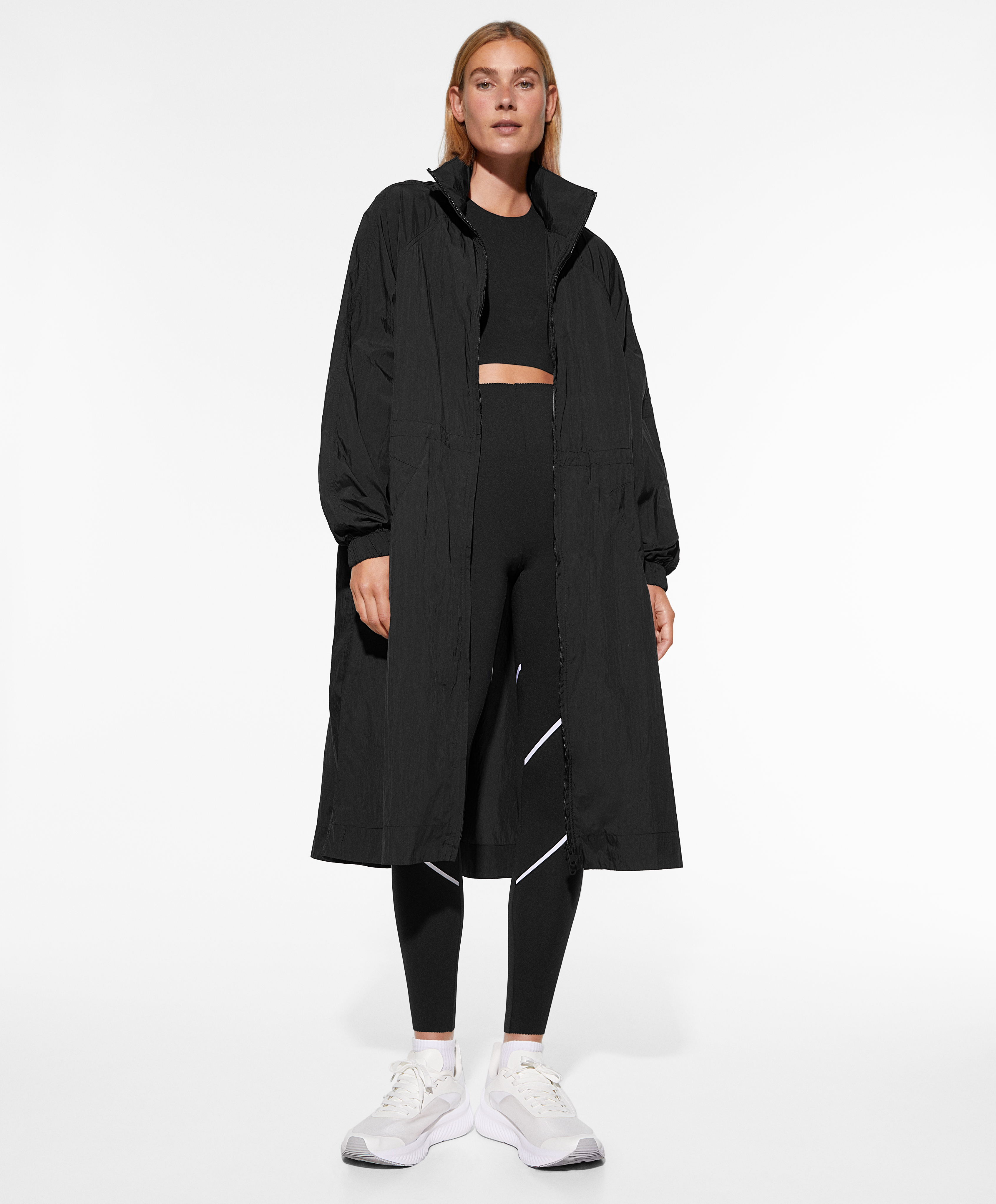 OYSHO Water-repellent midi jacket