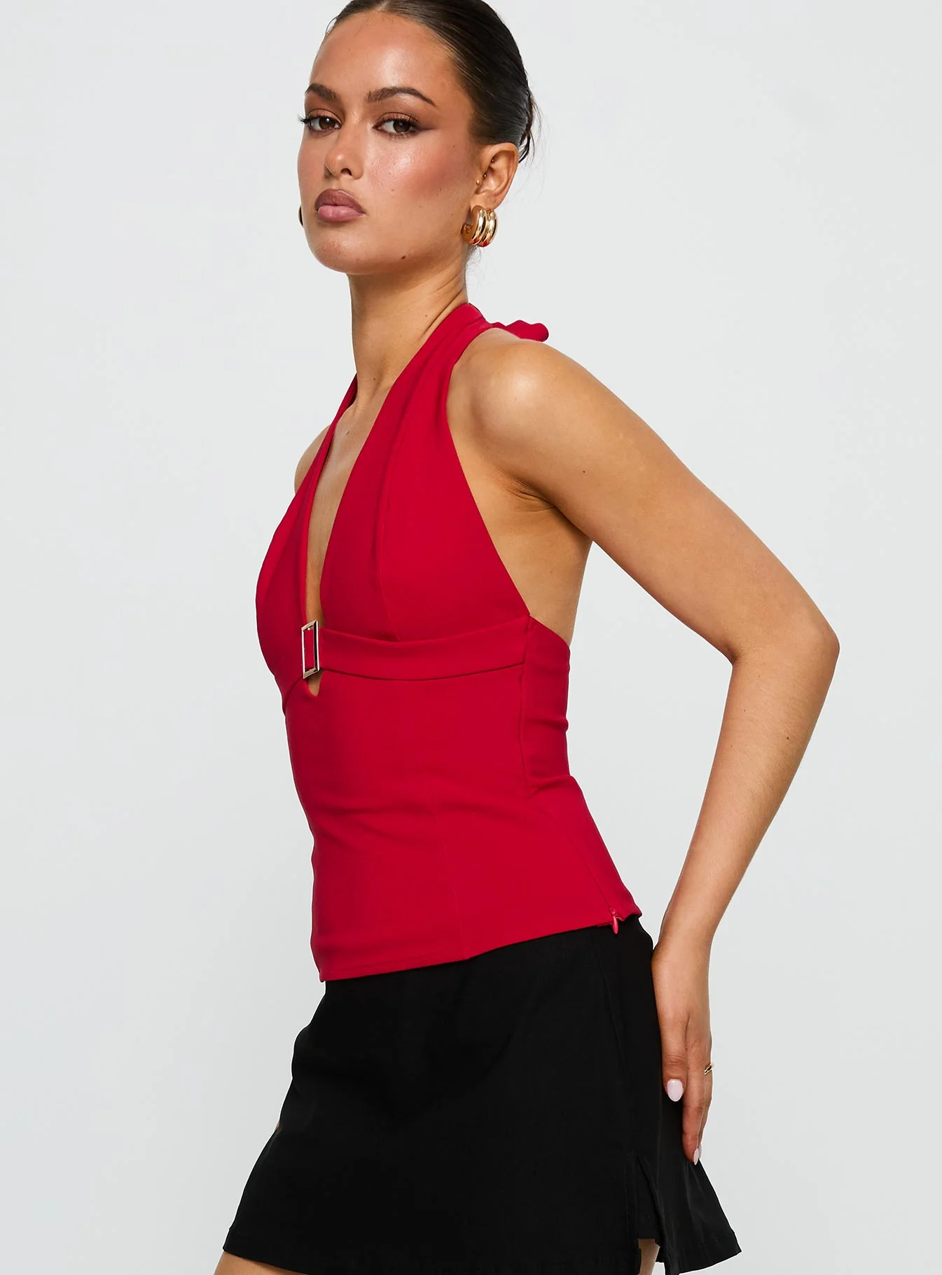 In Your Life Halter Top Red