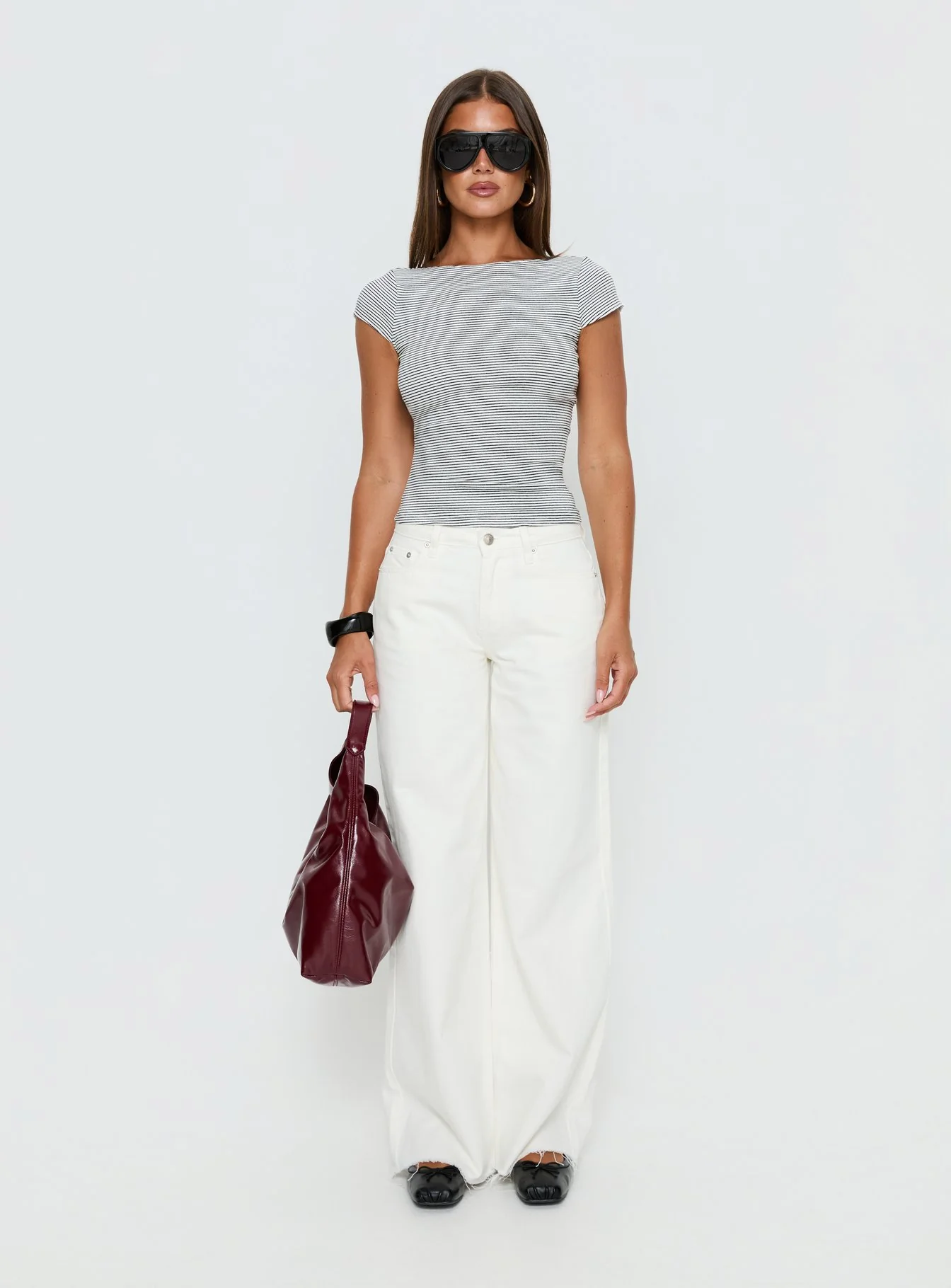 Darla Low Rise Straight Leg Jean White