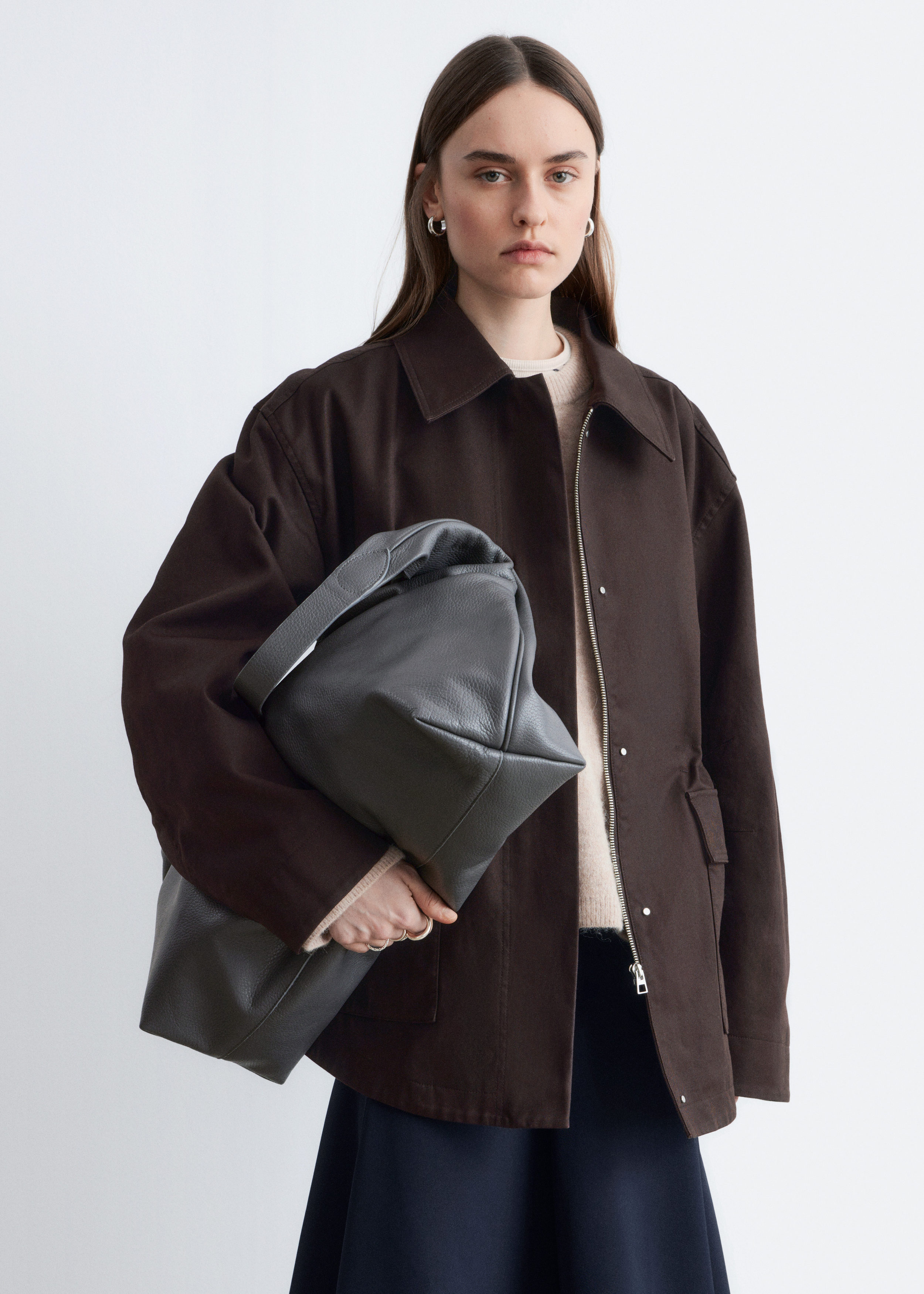 & Other Stories OVERSIZED DRAWSTRING UTILITY JACKET