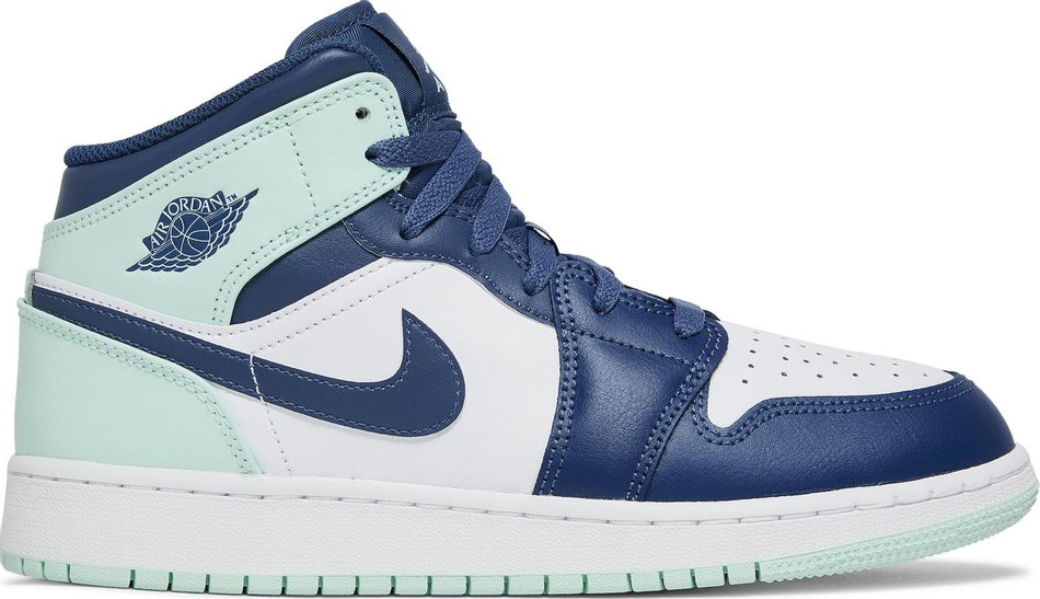 Air Jordan 1 Mid GS  Blue Mint  554725-413 - Sneaker Replica Workshop