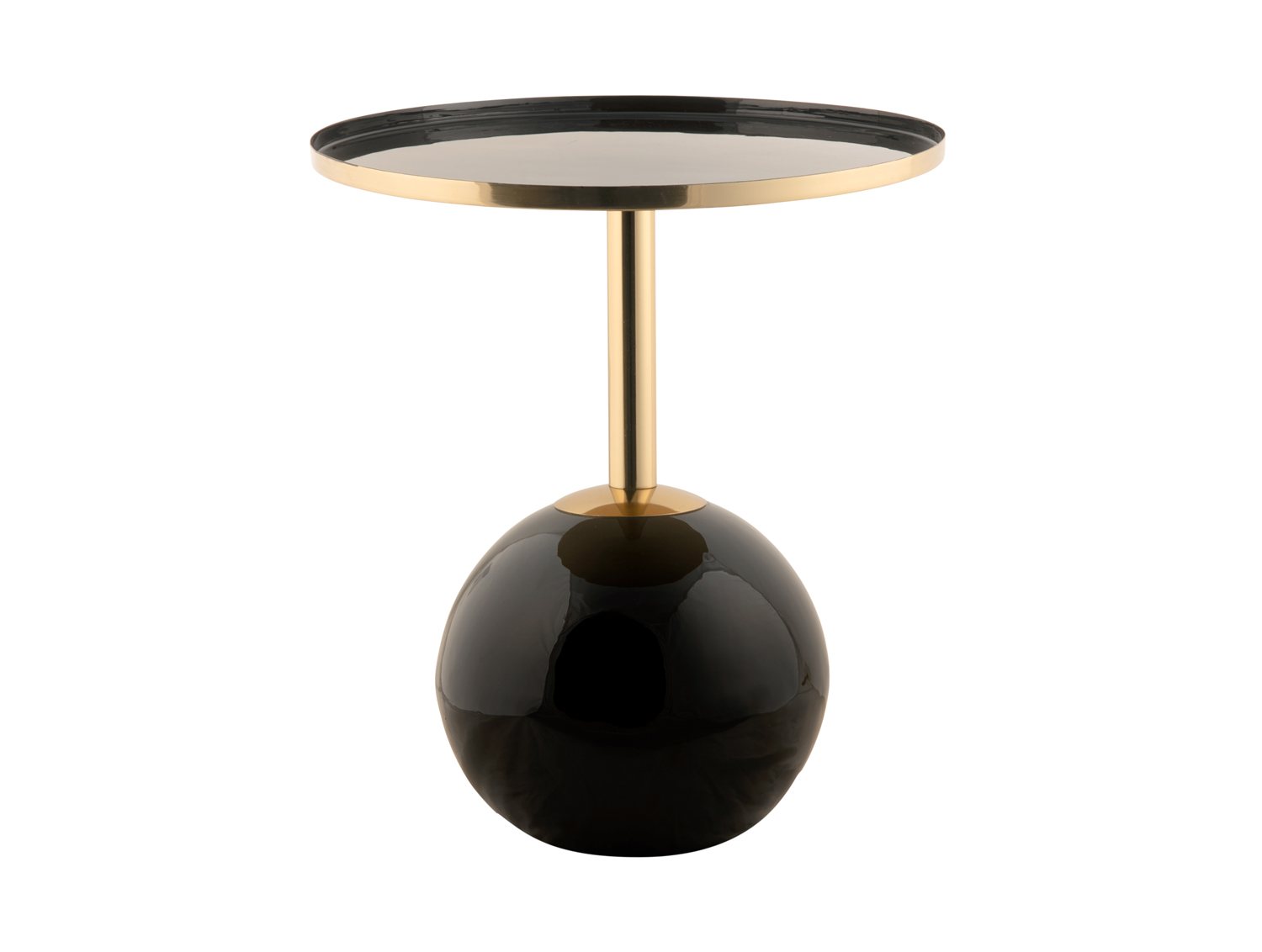 Side table Mila iron enamel black