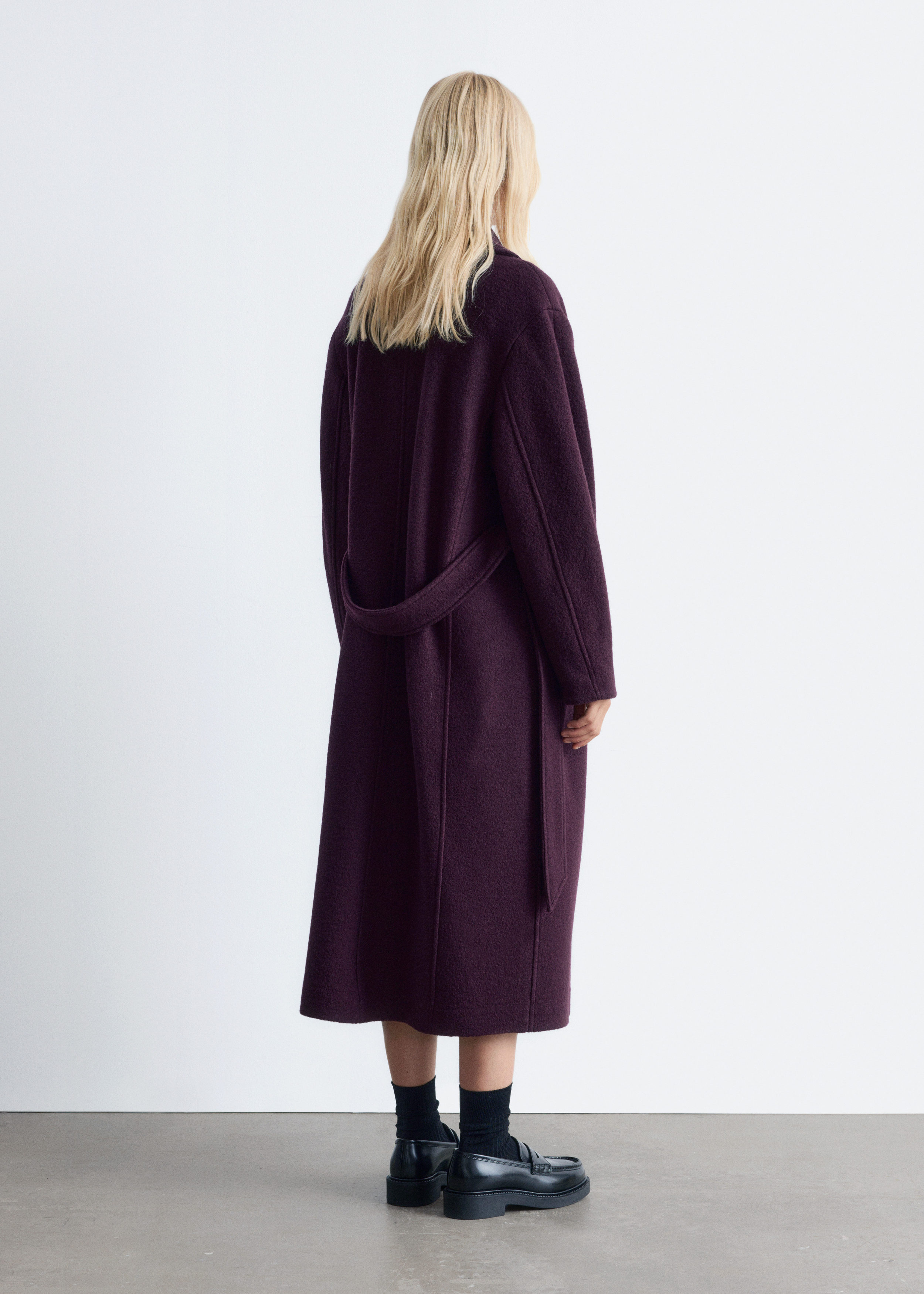 & Other Stories VOLUMINOUS BELTED WOOL COAT