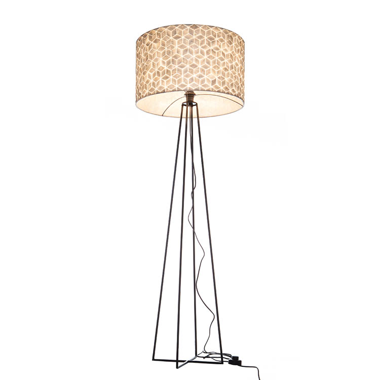 Vloerlamp Capri M Cubes white capiz