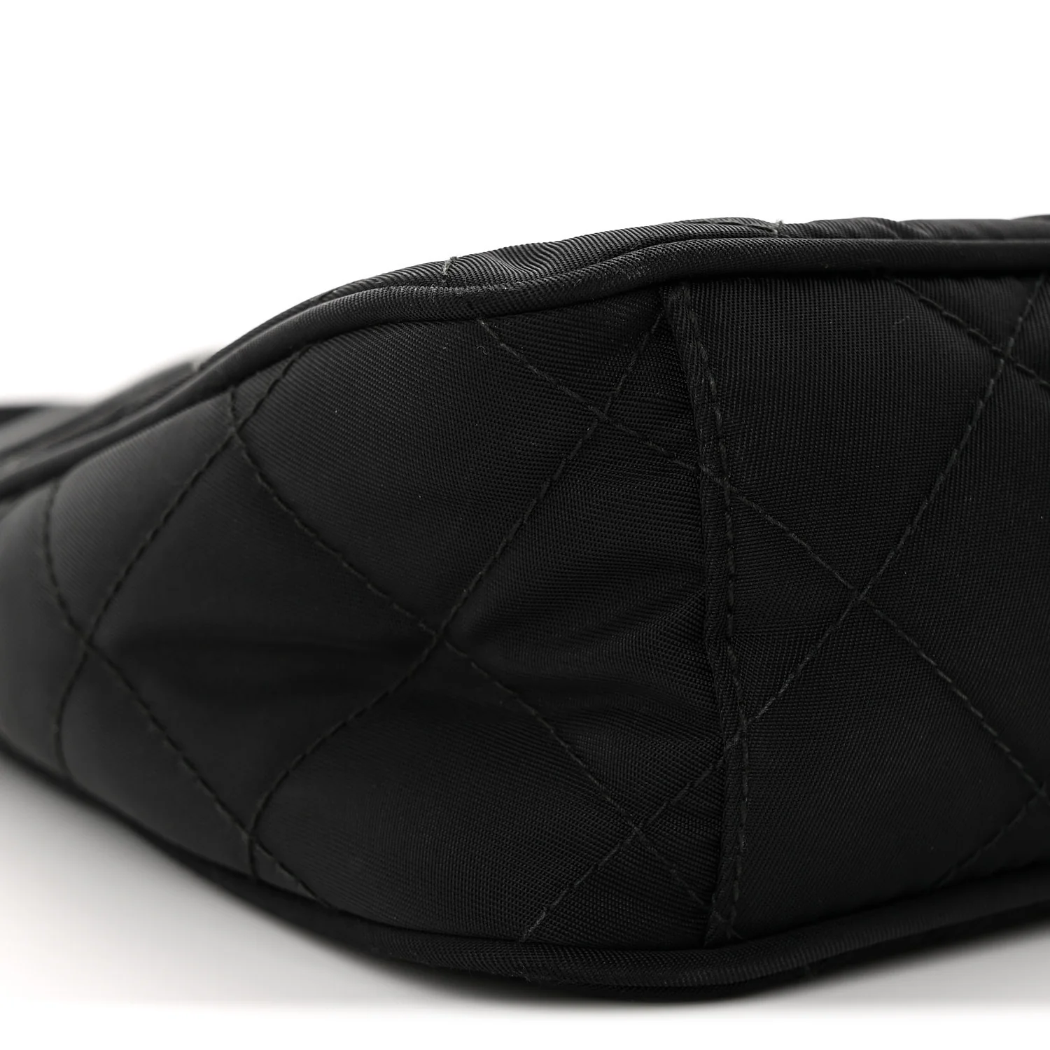 Nylon Tessuto Impuntu Quilted Crossbody Bag Black - Top Club