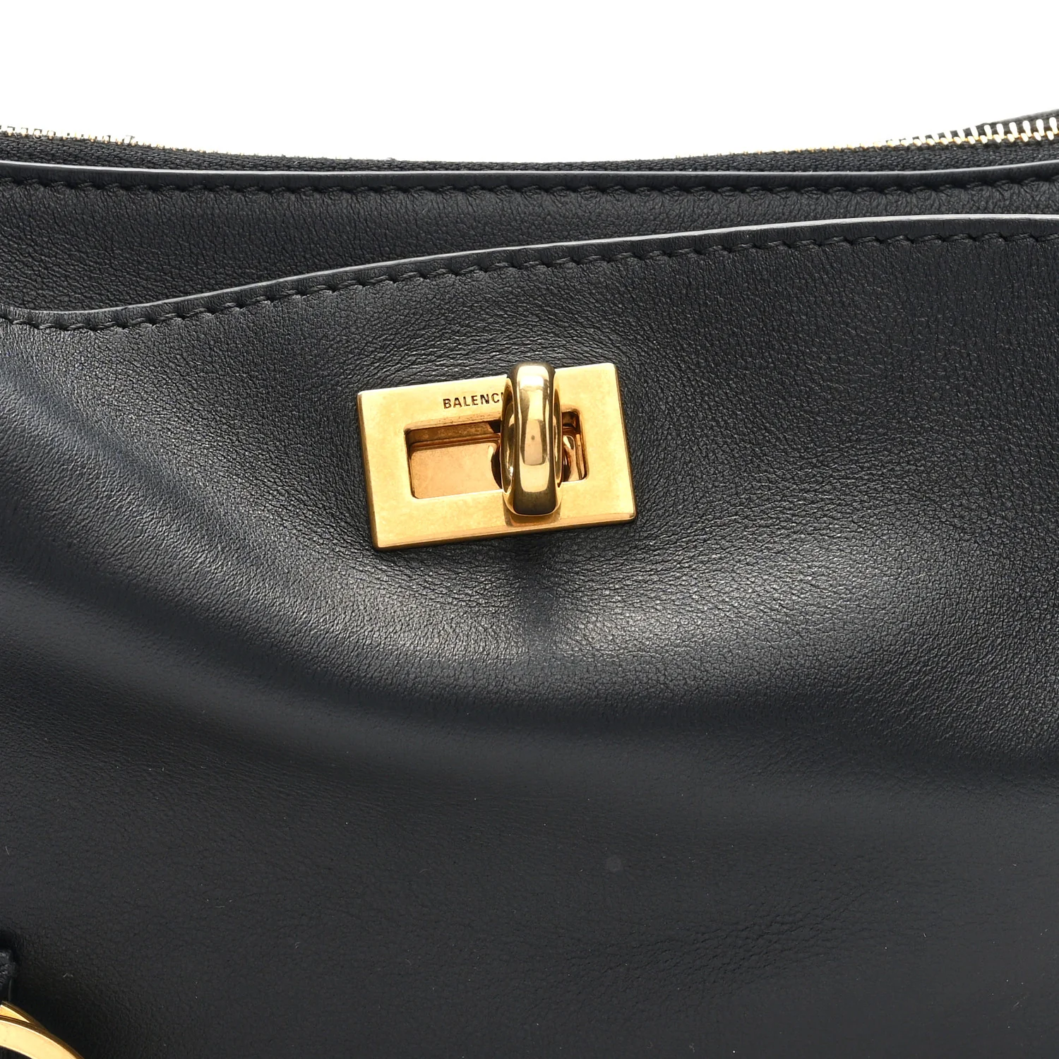 Natural Smooth Calfskin Rodeo Sling Pochette Black - Top Club