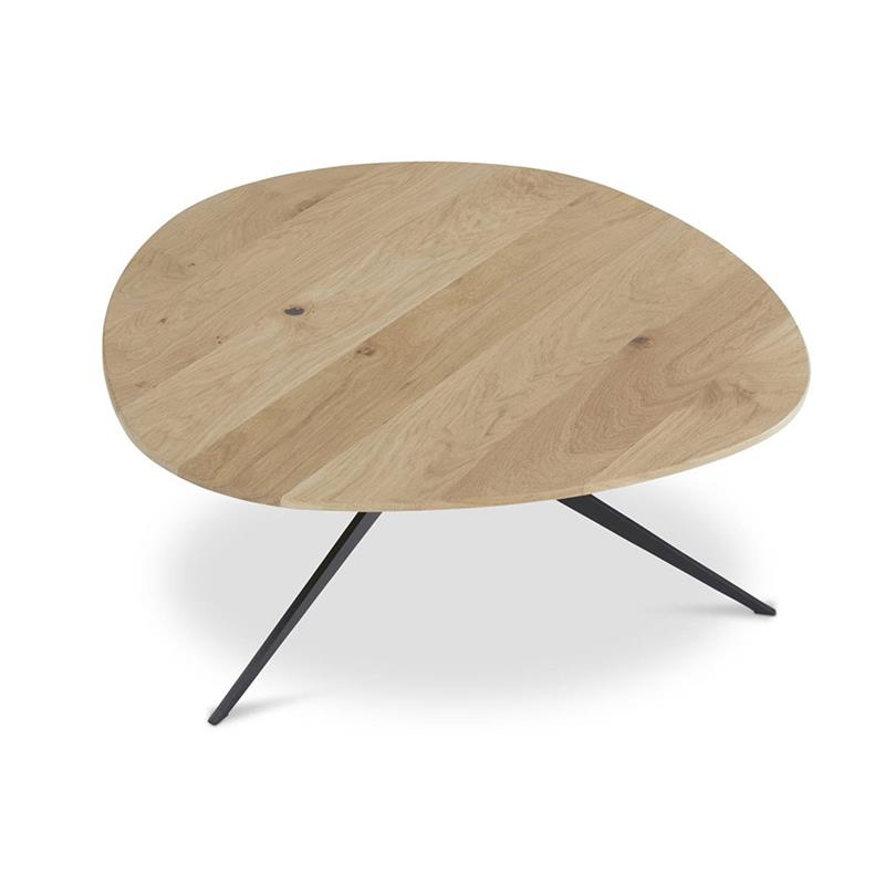 Salontafel Mico groove naturel 88x78x32 cm