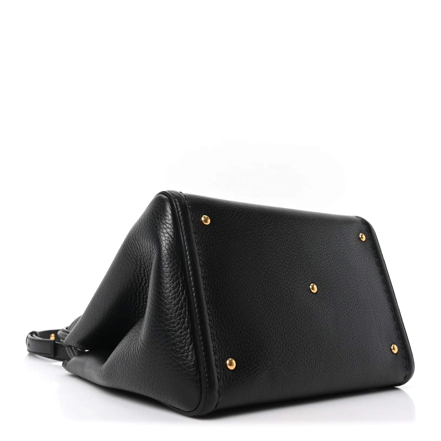 Soft Grainy Calfskin Alltime Medium Handbag Black - Top Club