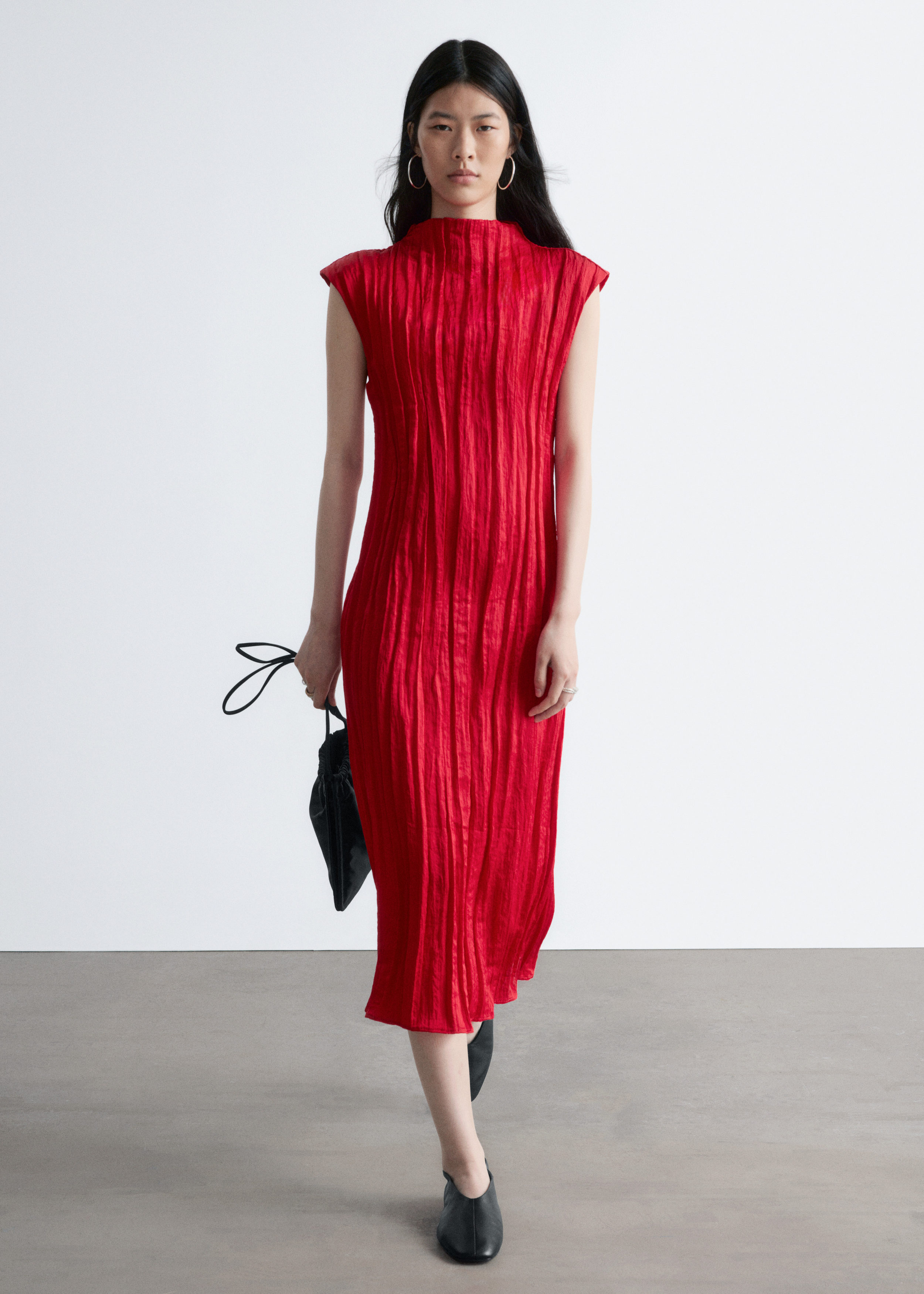 & Other Stories CRÊPE MIDI DRESS