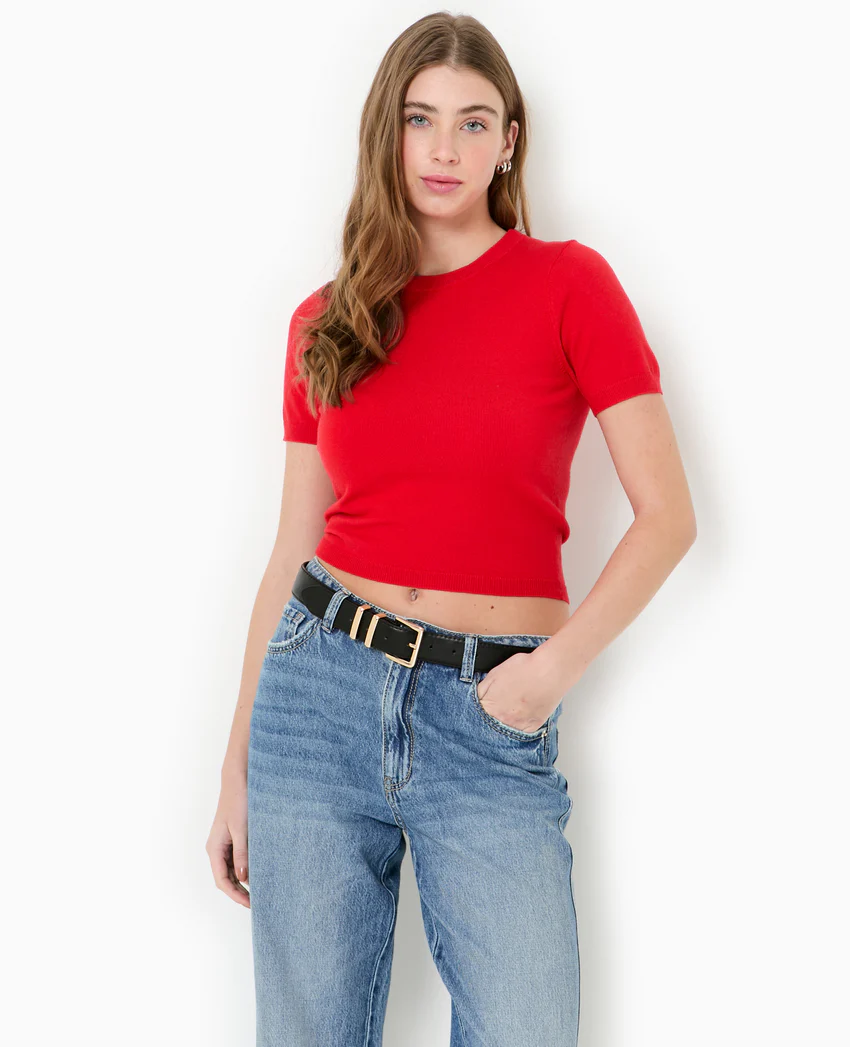 Pimkie Pull manches courtes en maille fine