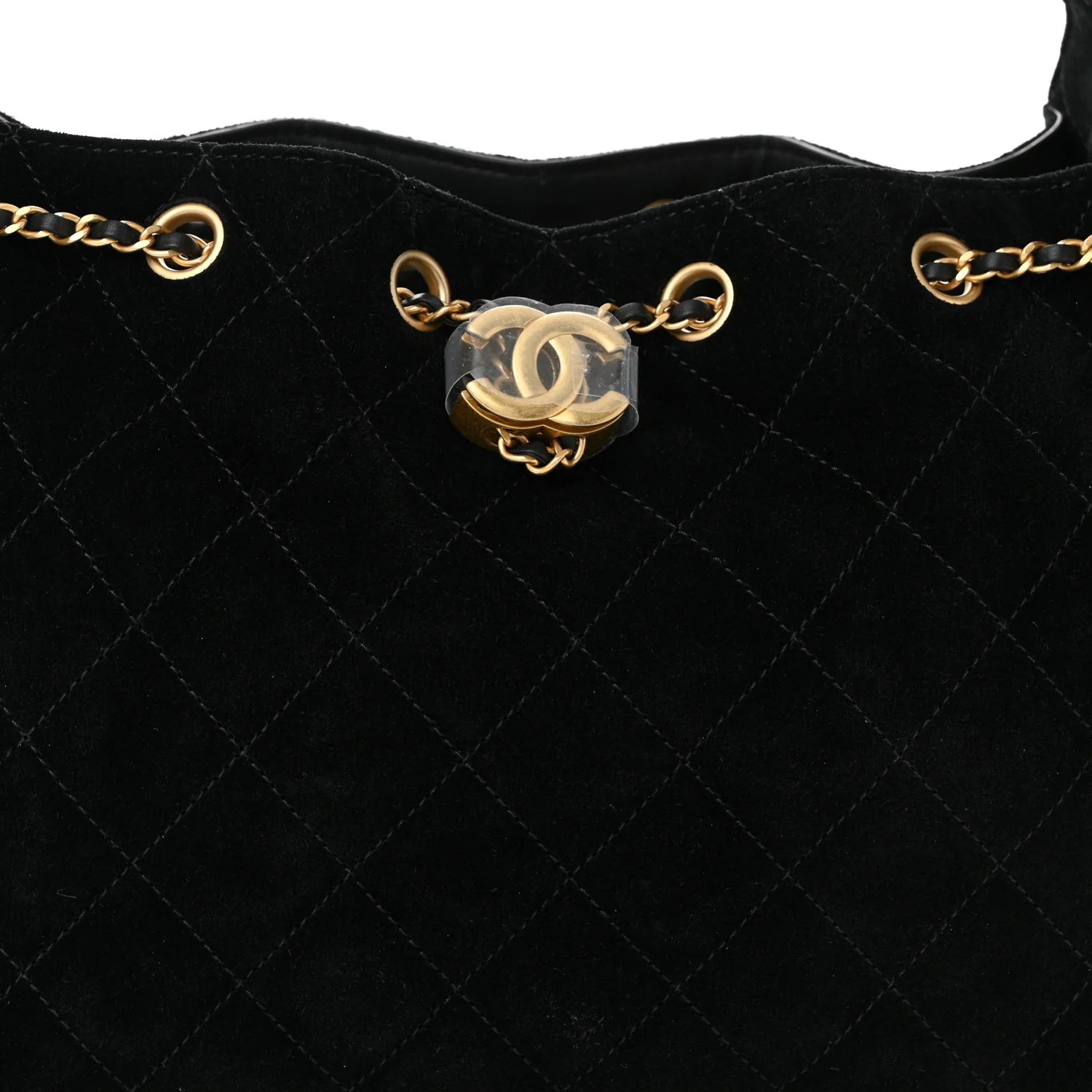 Suede Quilted Small Chanel 25 Handbag Black - Top Club