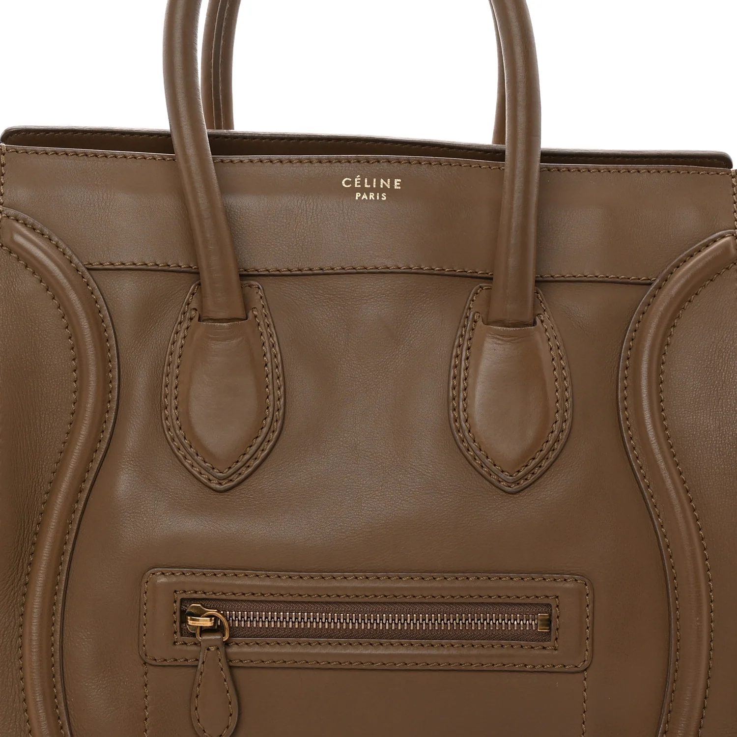 Smooth Calfskin Mini Luggage Camel - Top Club