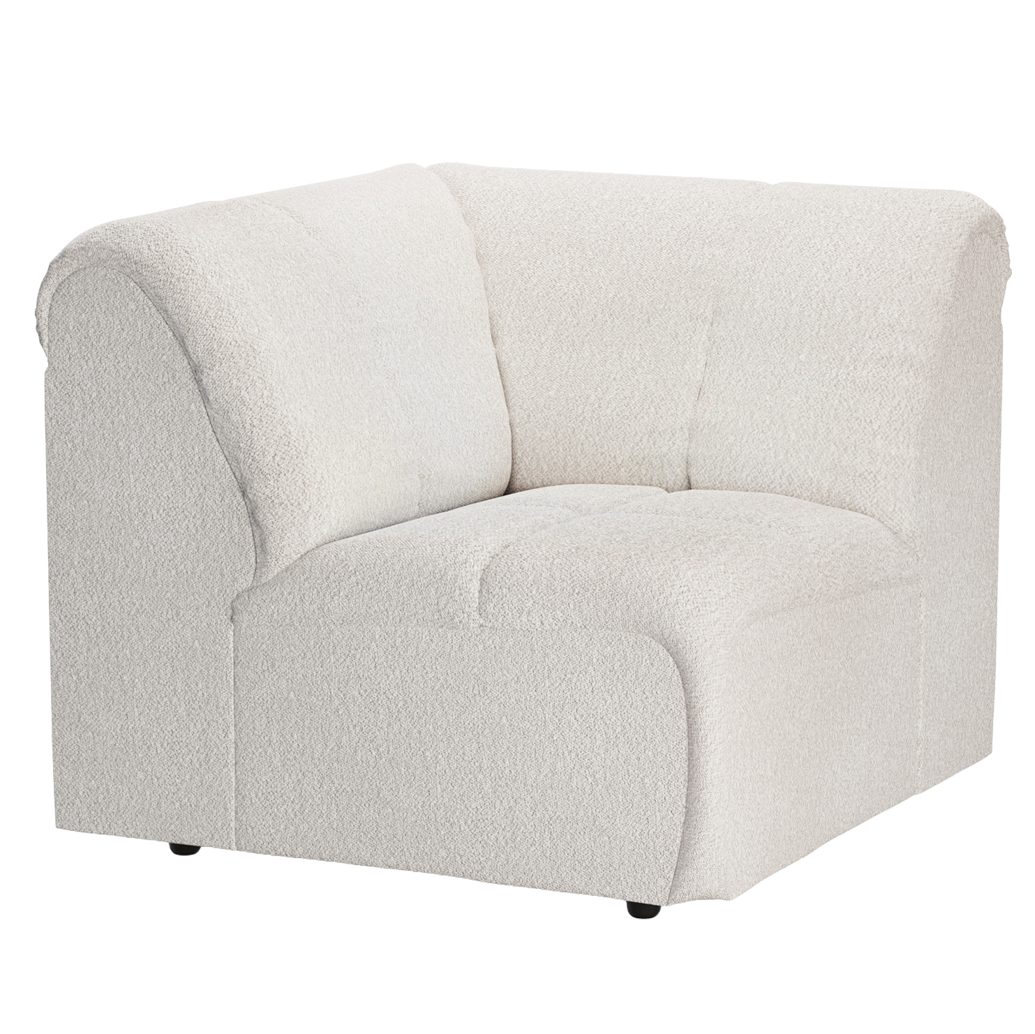 Modulaire bank Wave Boucle hoekelement corner cream