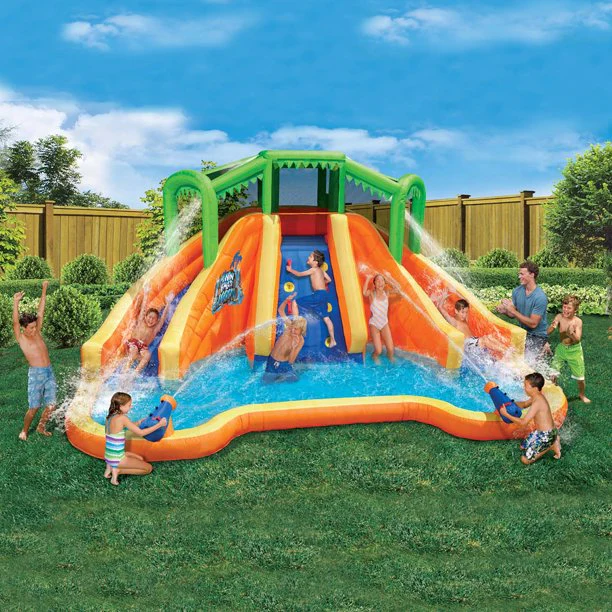 Banzai Twin Falls Lagoon – 16' x 8' water park with 2 slides and cannons