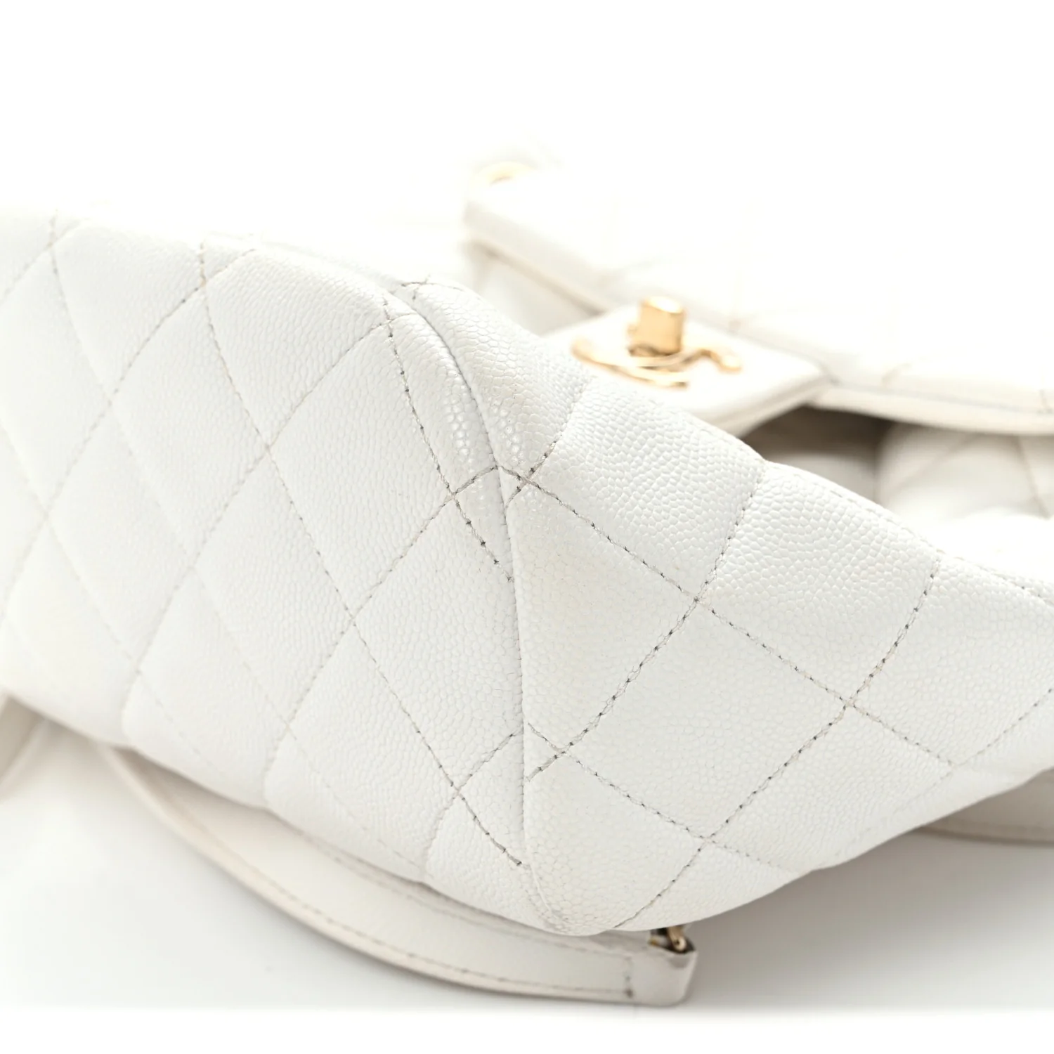 Caviar Quilted Mini Urban Spirit Backpack White - Top Club