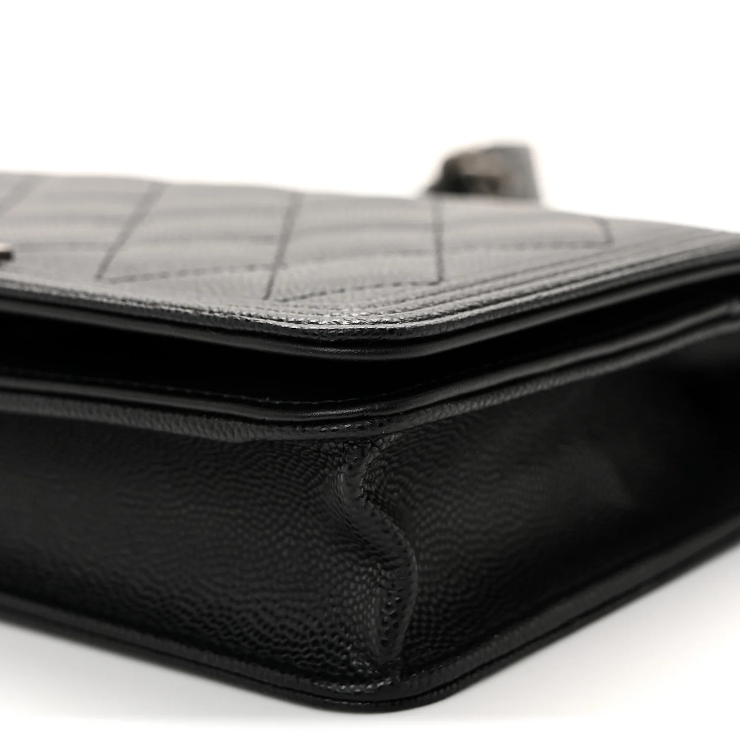 Caviar Quilted Boy Wallet On Chain WOC Black - Top Club