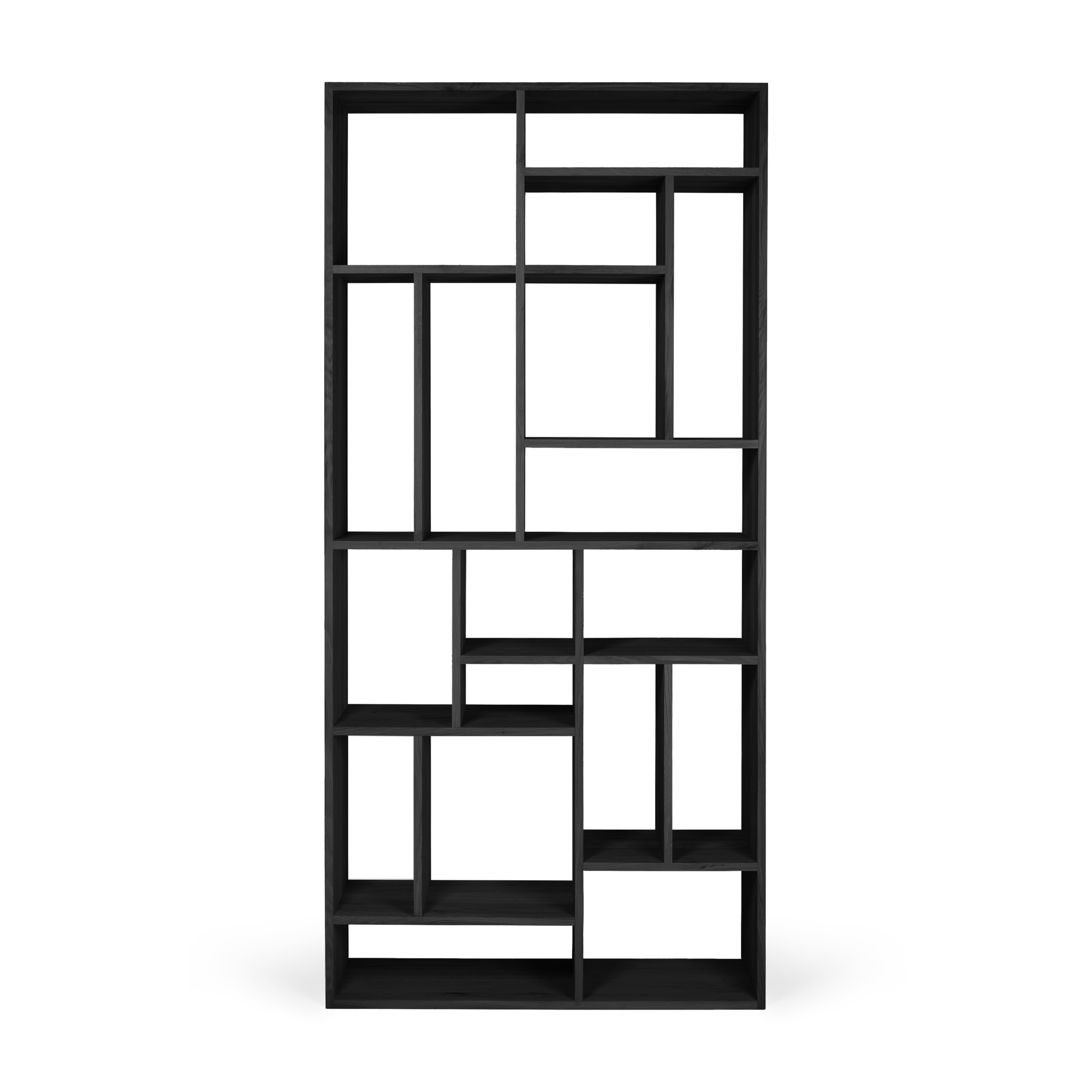 Wandkast M Rek eiken zwart 104x30x219 cm