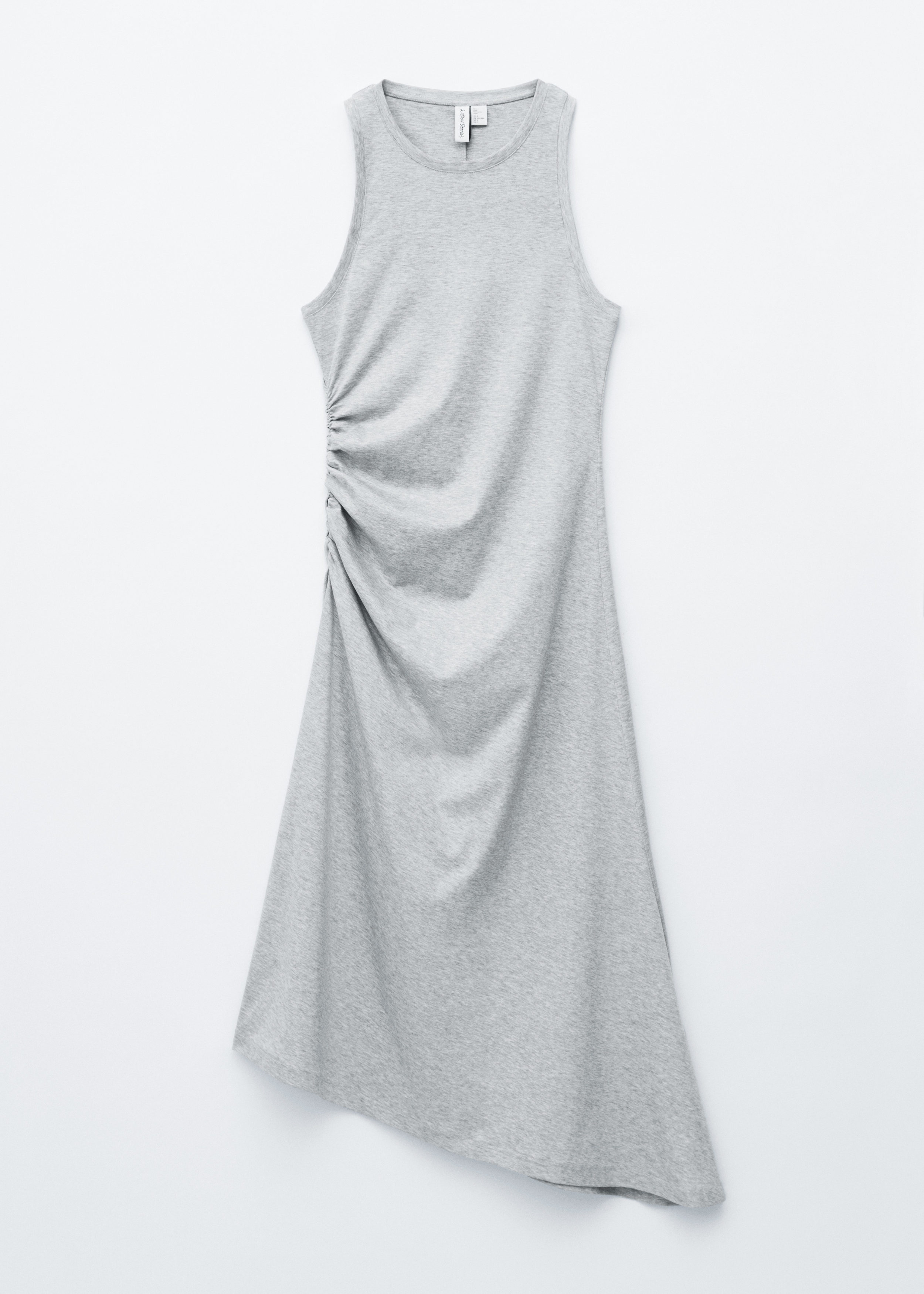 & Other Stories RUCHE ASYMMETRIC MIDI DRESS