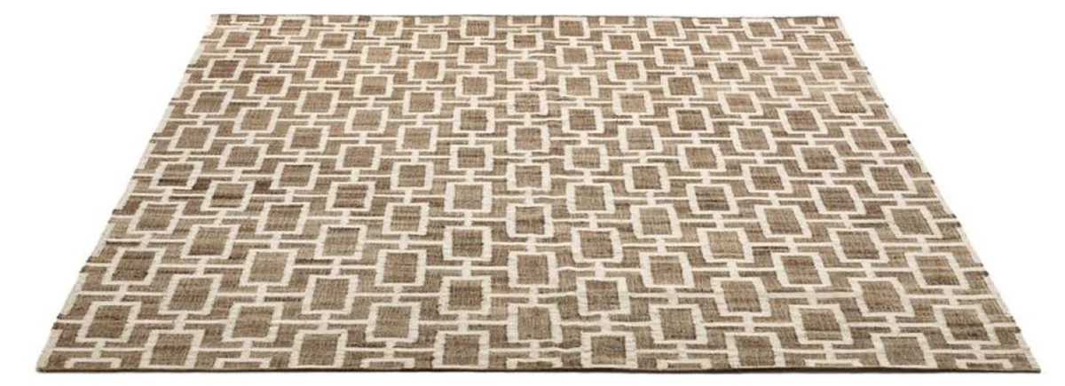 Luxury jute carpet natural colors / white 300 x 400 cm - luxury living room accessories